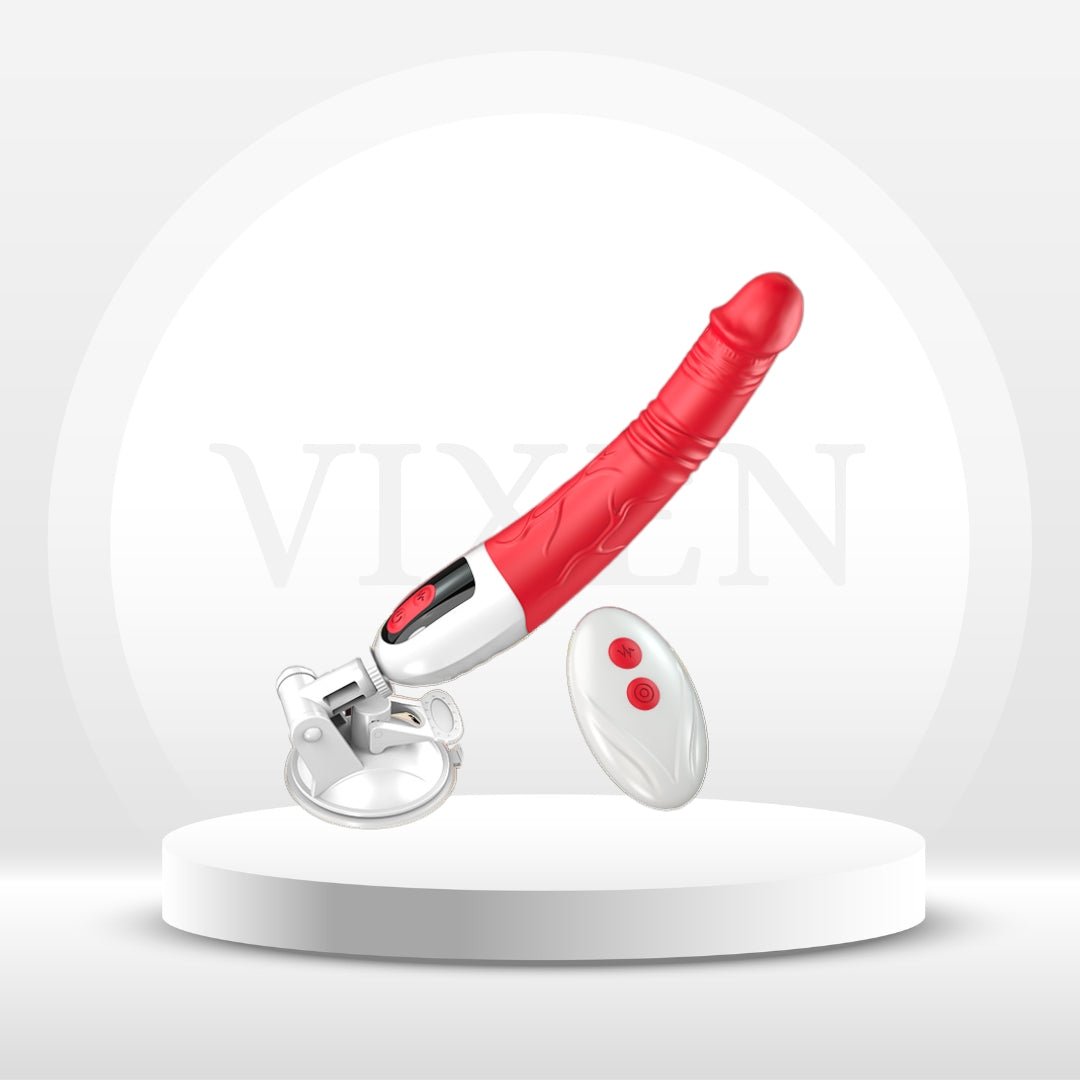 9-Mode Thrusting Vibrator with Remote & Suction Vixen | Nova Network 9-Mode Thrusting Vibrator with Remote & Suction Vixen | Nova Network