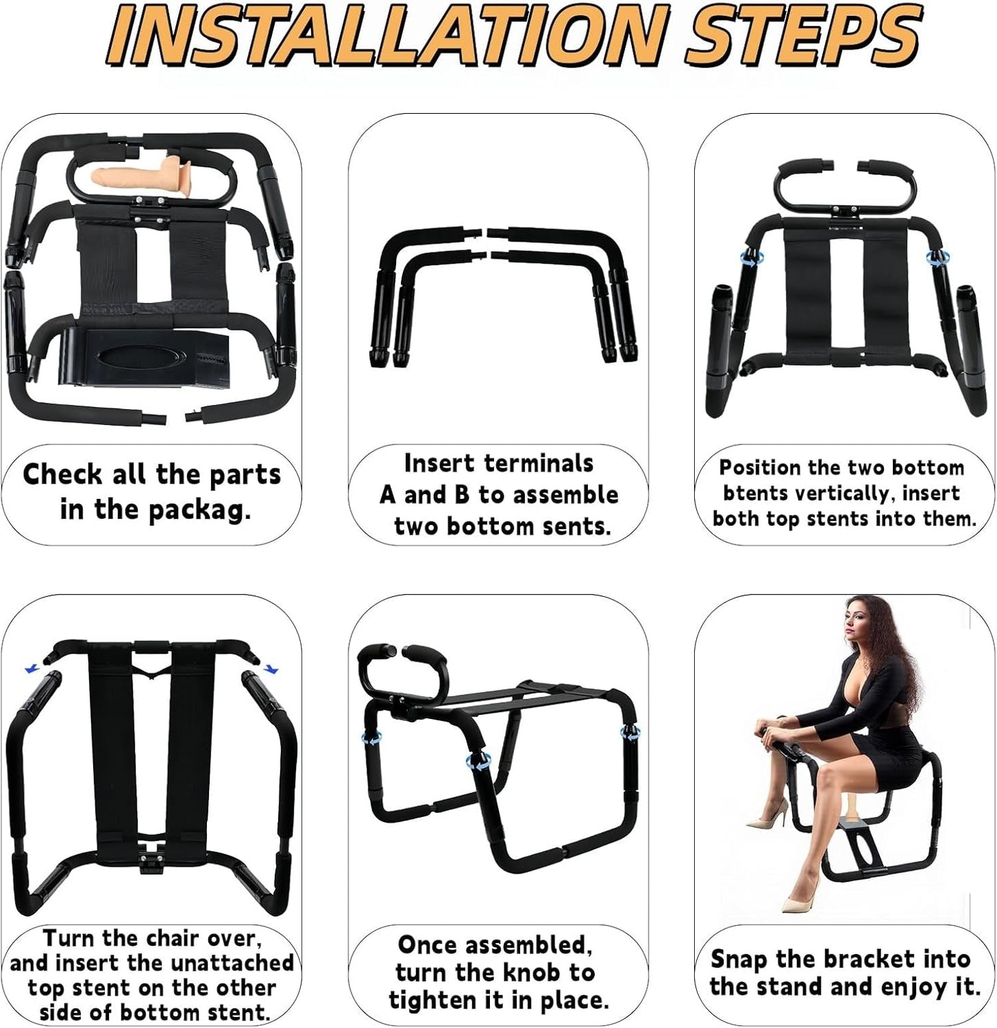 TitanFlex Adjustable Intimacy Chair with Support Straps - Vixen | Nova Network