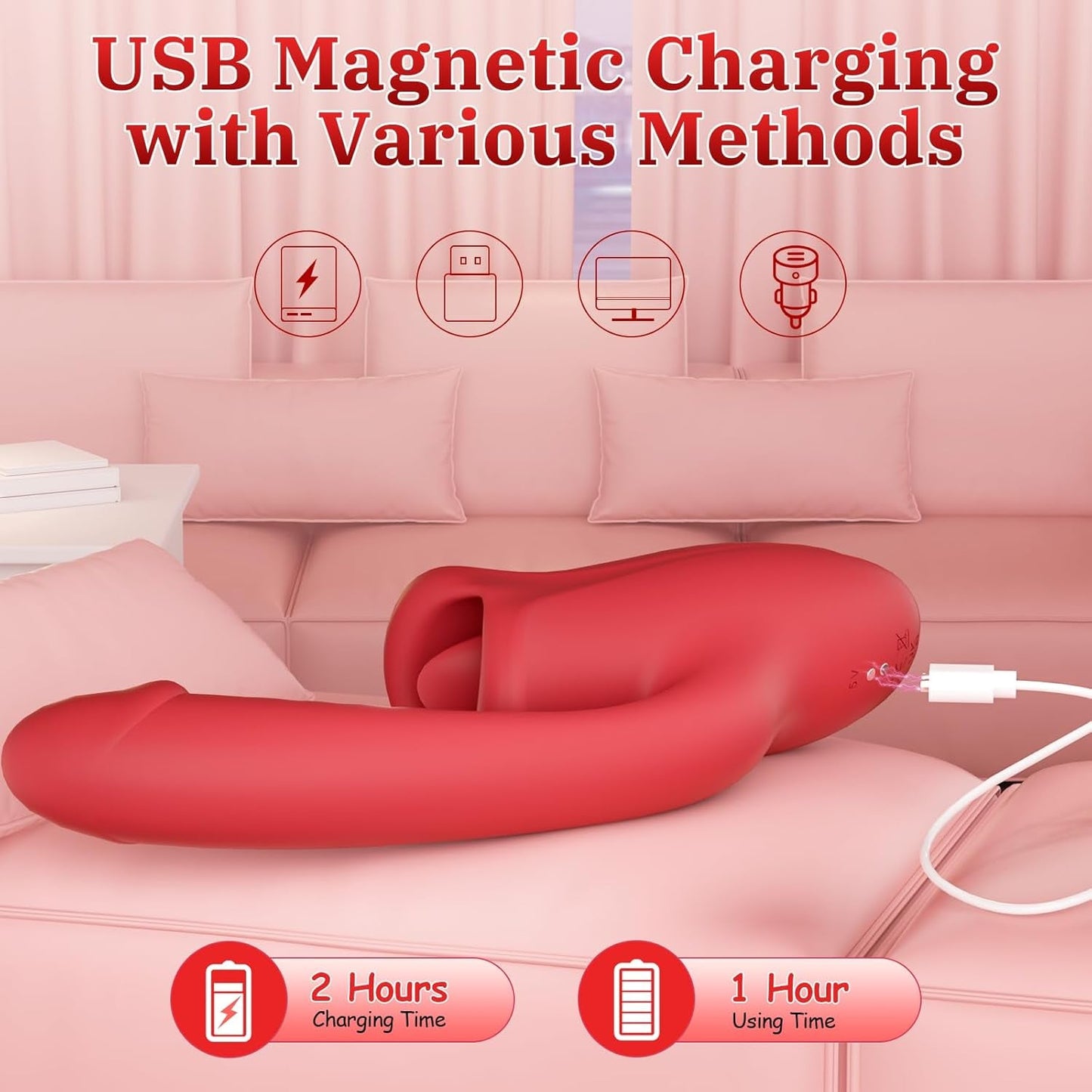 TongueRidge 3 - in - 1 Rose G - Spot Tongue Vibrator - Vixen | Nova Network