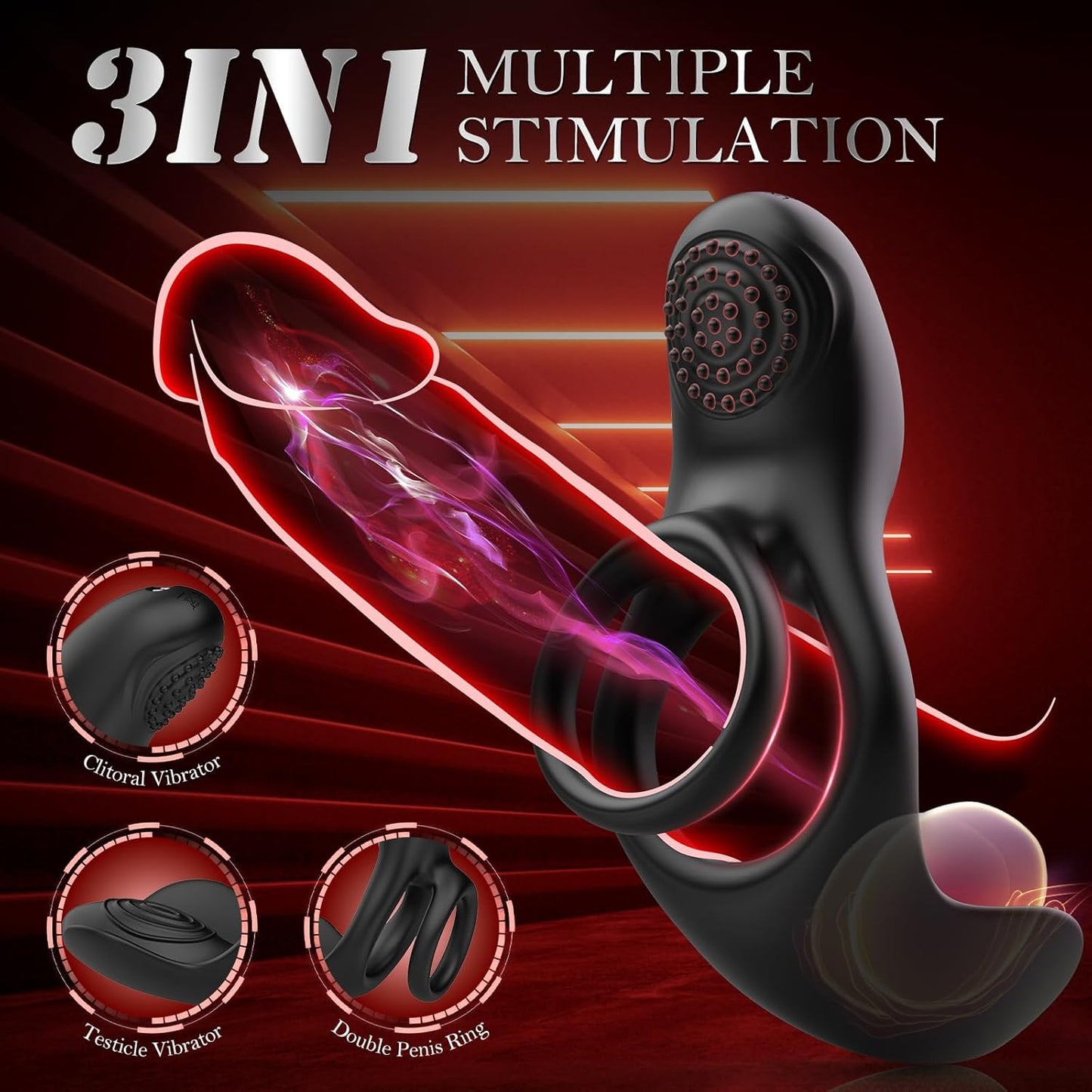 TriBliss Remote Vibrating Penis Ring - Vixen | Nova Network