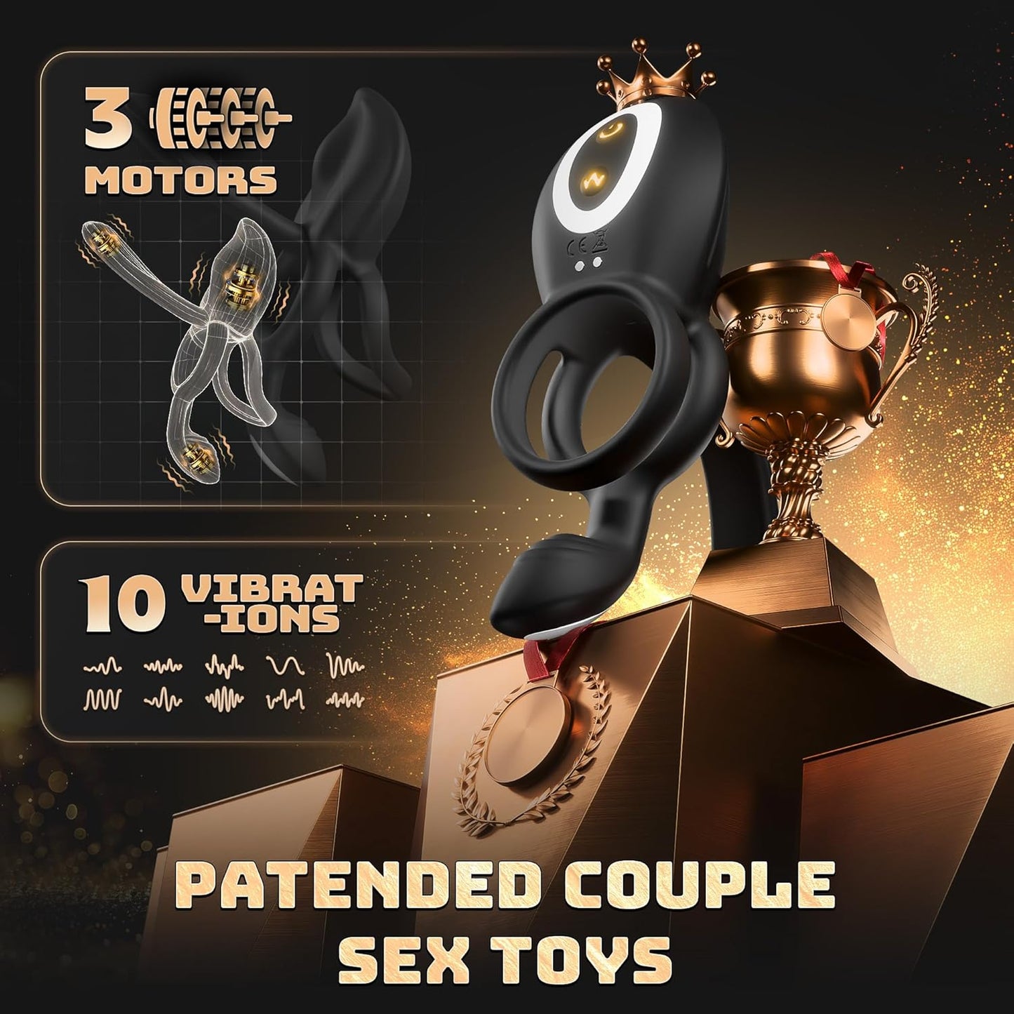 TriMax Triple Motor Vibrating Cock Ring for Couples - Vixen | Nova Network