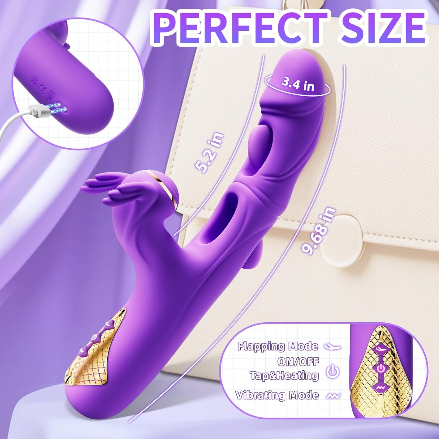 TriPleasure 4 - in - 1 Flapping G - Spot Vibrator - Vixen | Nova Network
