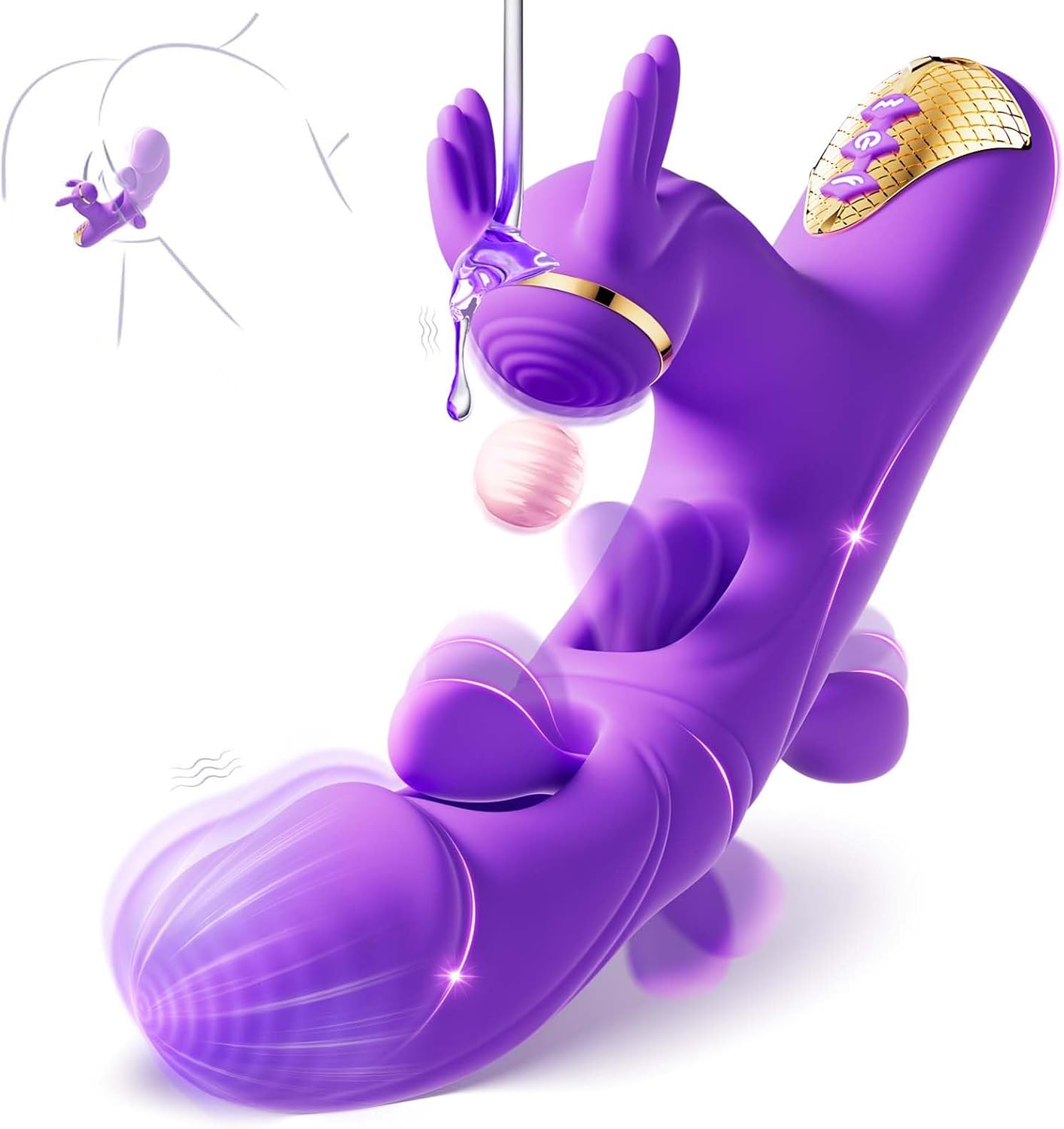 TriPleasure 4 - in - 1 Flapping G - Spot Vibrator - Vixen | Nova Network