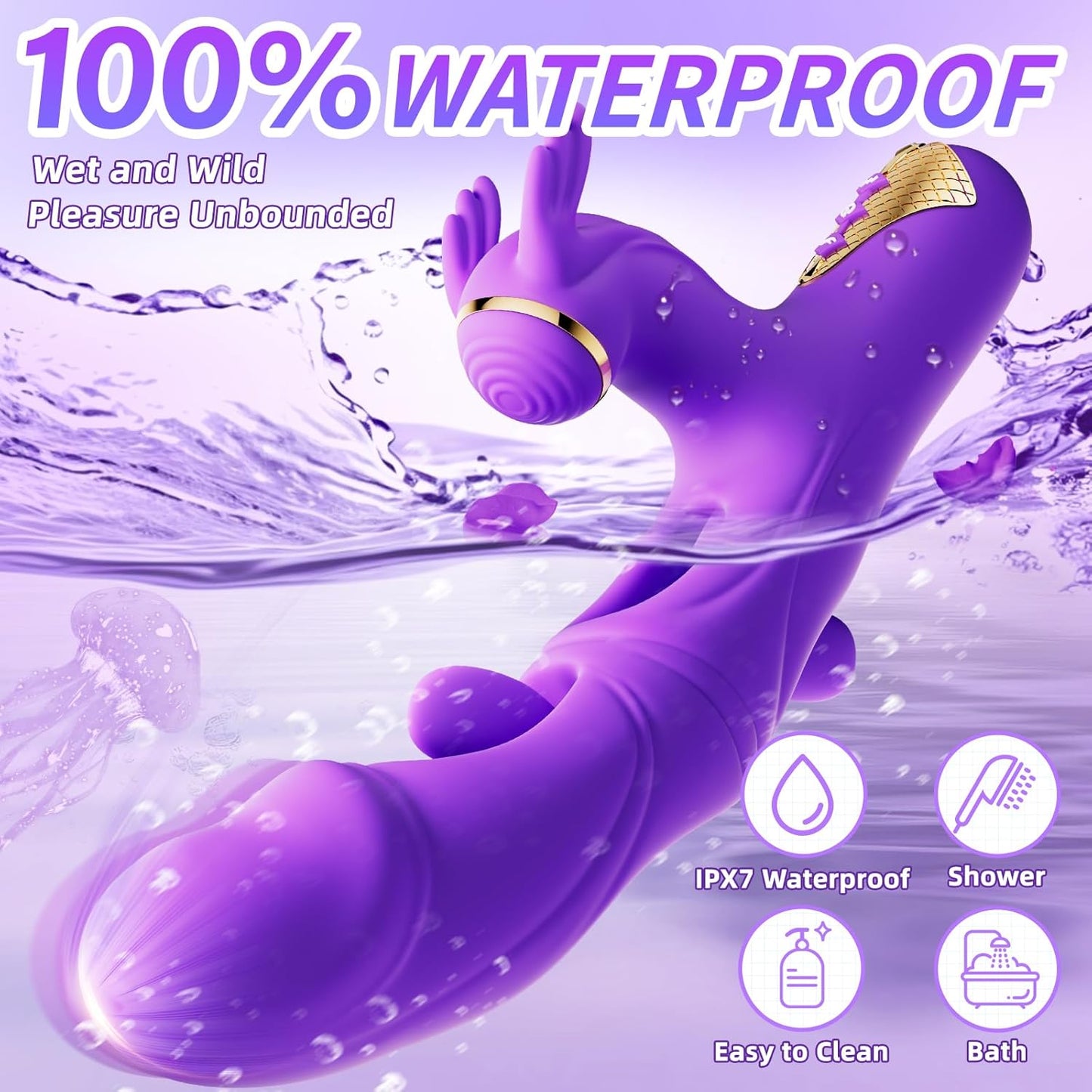 TriPleasure 4 - in - 1 Flapping G - Spot Vibrator - Vixen | Nova Network