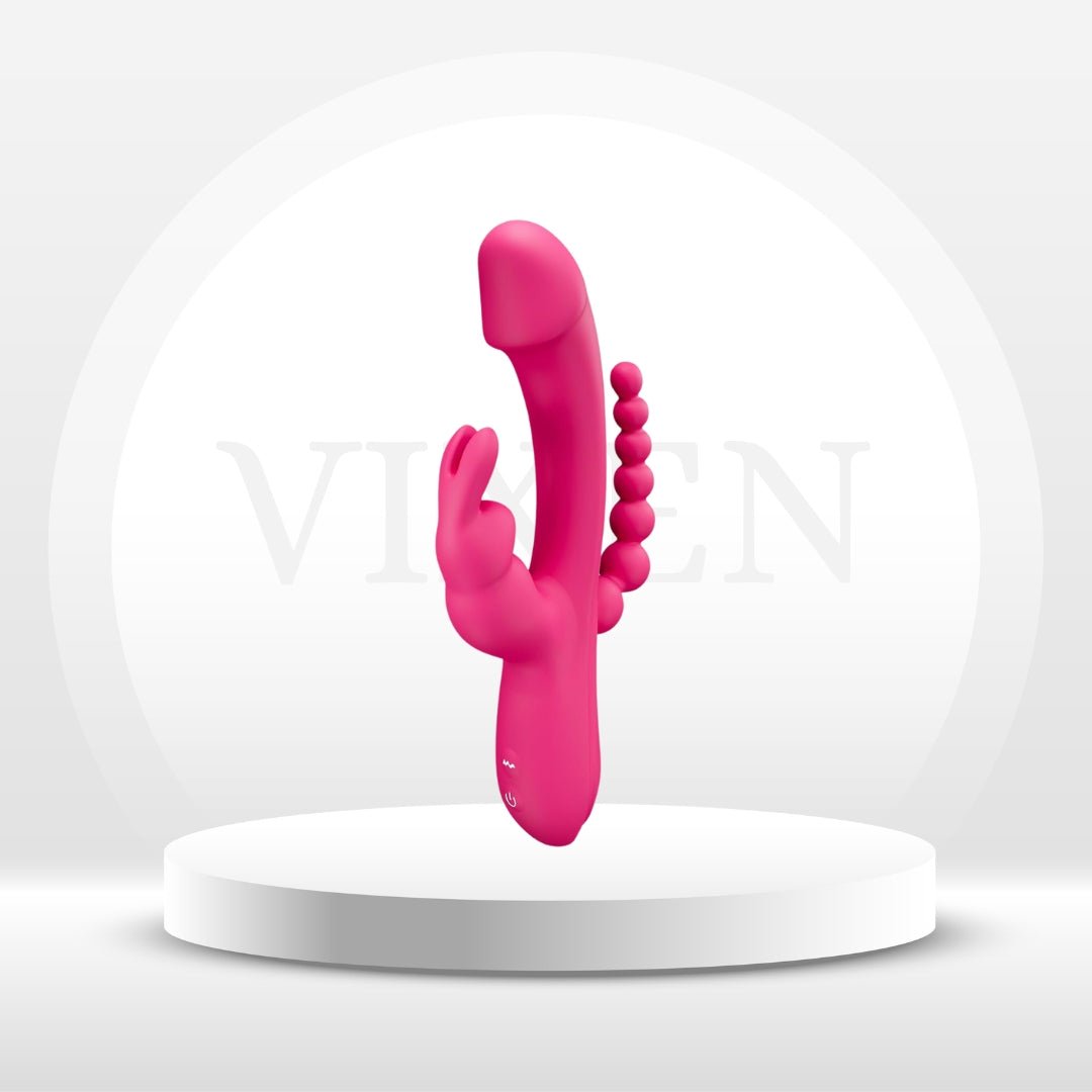 TripleBunny 3 - in - 1 Rabbit Vibrator with Anal Beads - Vixen | Nova Network