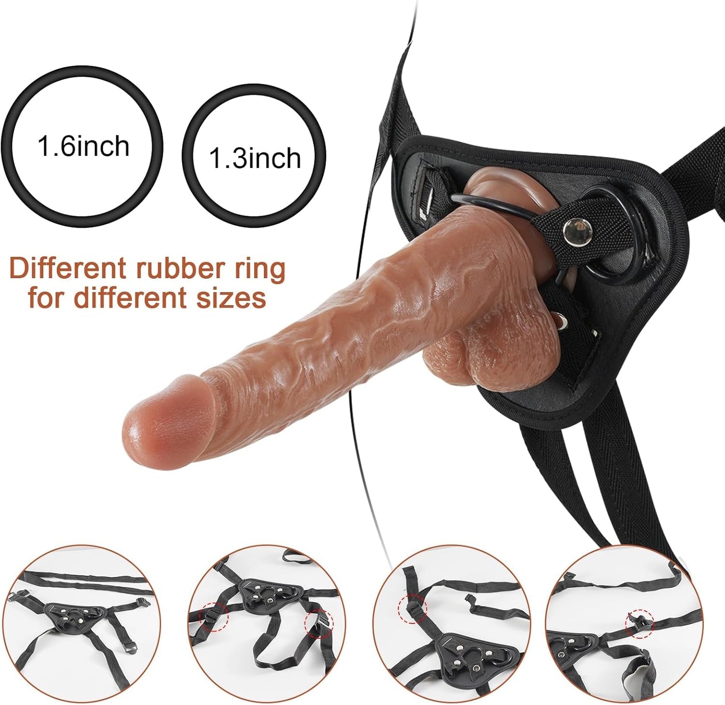 TripleMate Realistic Strap-On Dildo with Bullet Vibe - Vixen | Nova Network