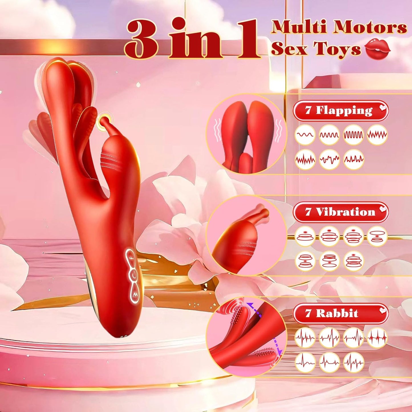 TriplePulse Flap & Thrust Vibrator - Vixen | Nova Network