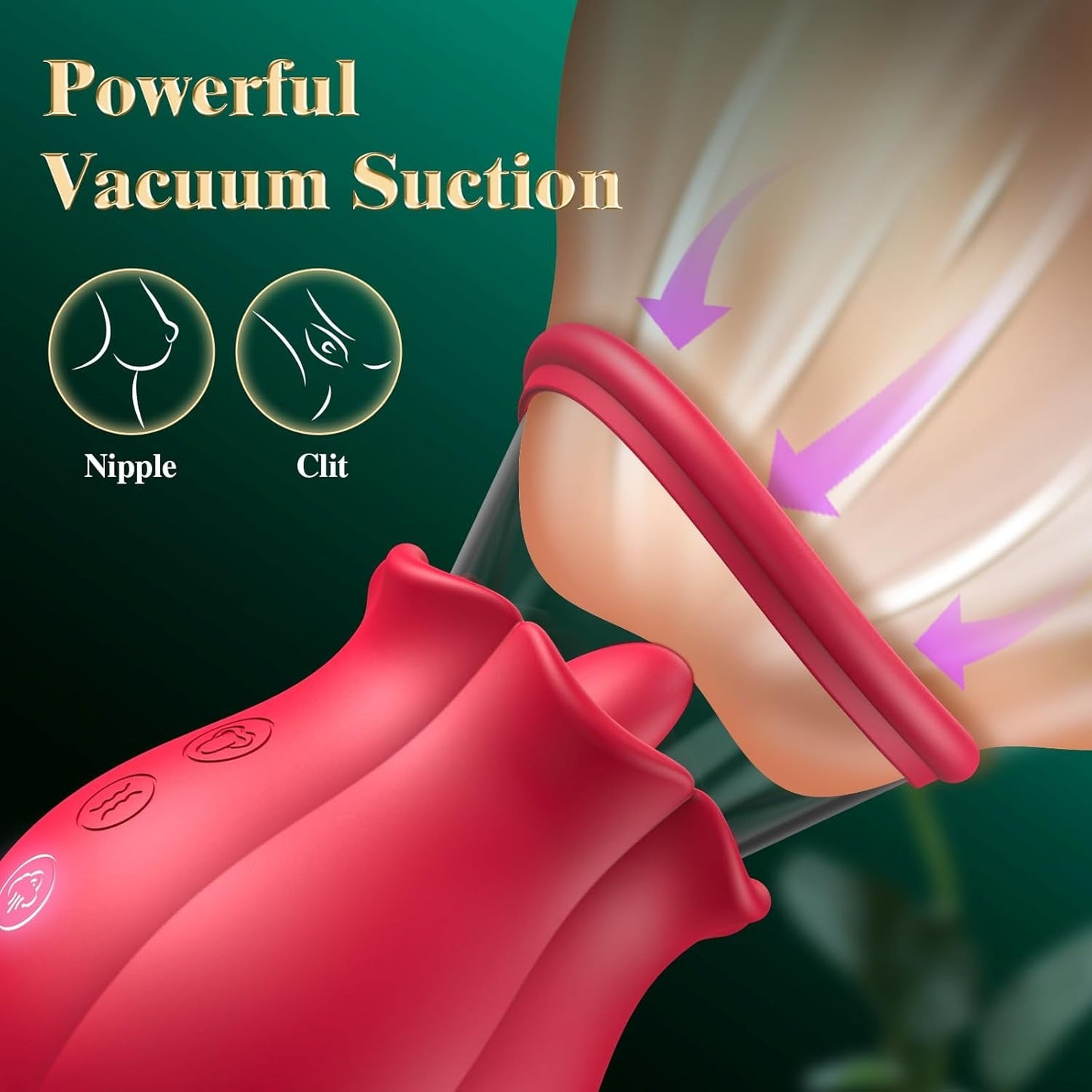 TripletBloom 3 - in - 1 Rose Sucking Vibrator - Vixen | Nova Network