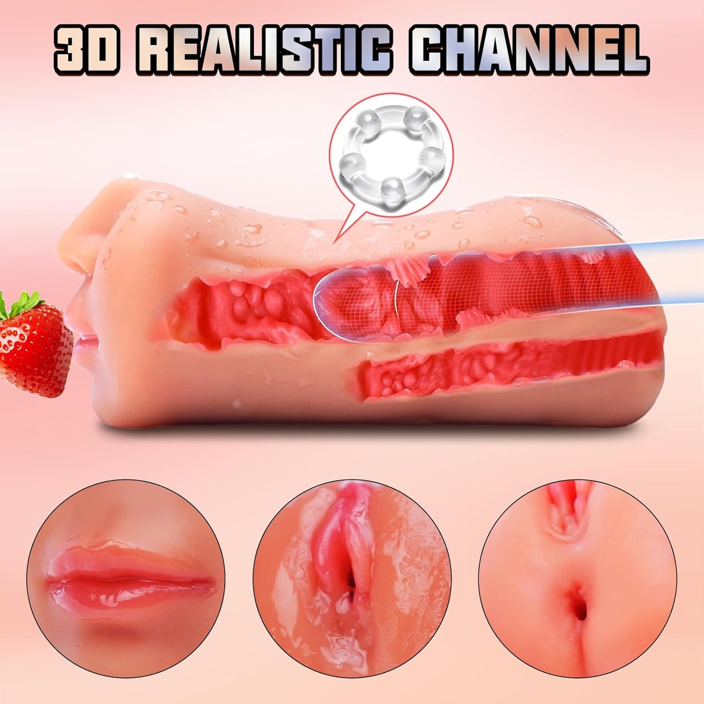 TripleThrill 3 - in - 1 Realistic Pocket Pussy Stroker - Vixen | Nova Network