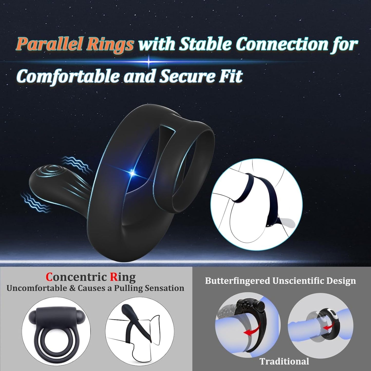 TriPulse Remote Control Penis Ring - Vixen | Nova Network