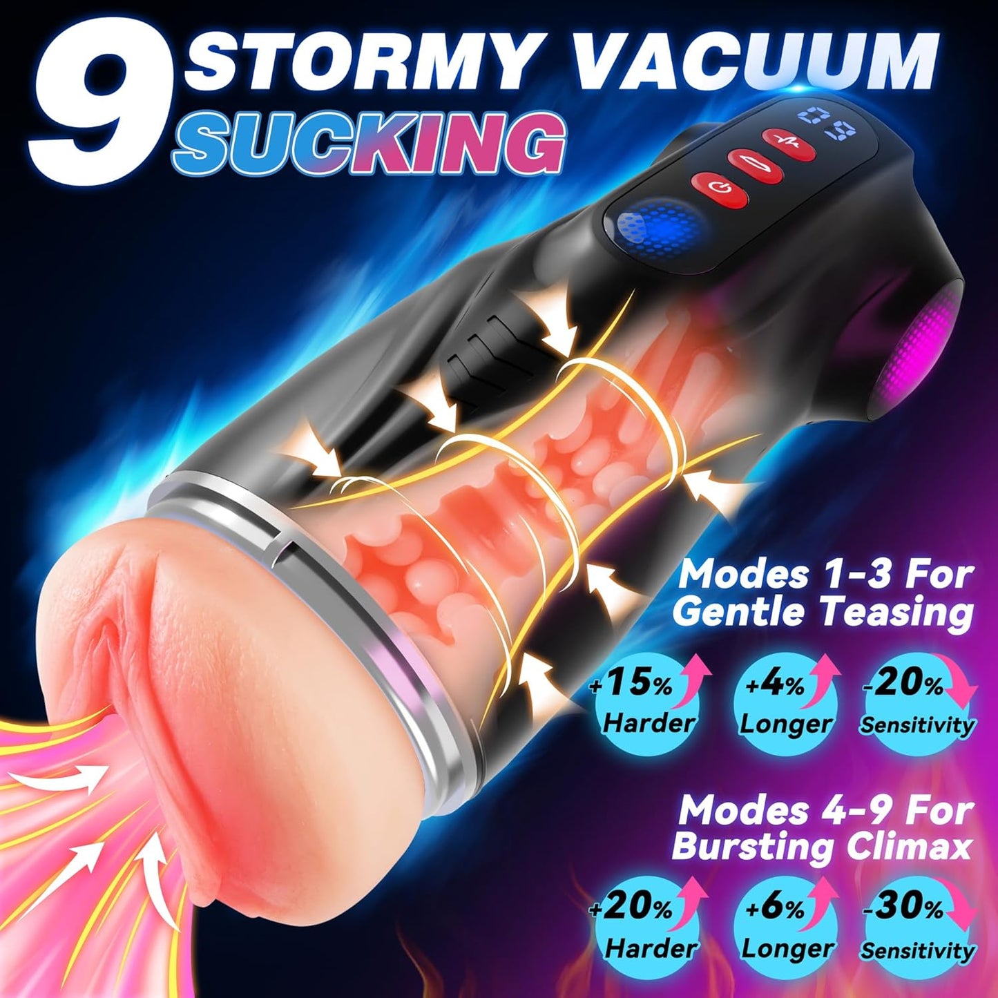 TriPulse Smart Pleasure Pocket Pussy Masturbator - Vixen | Nova Network