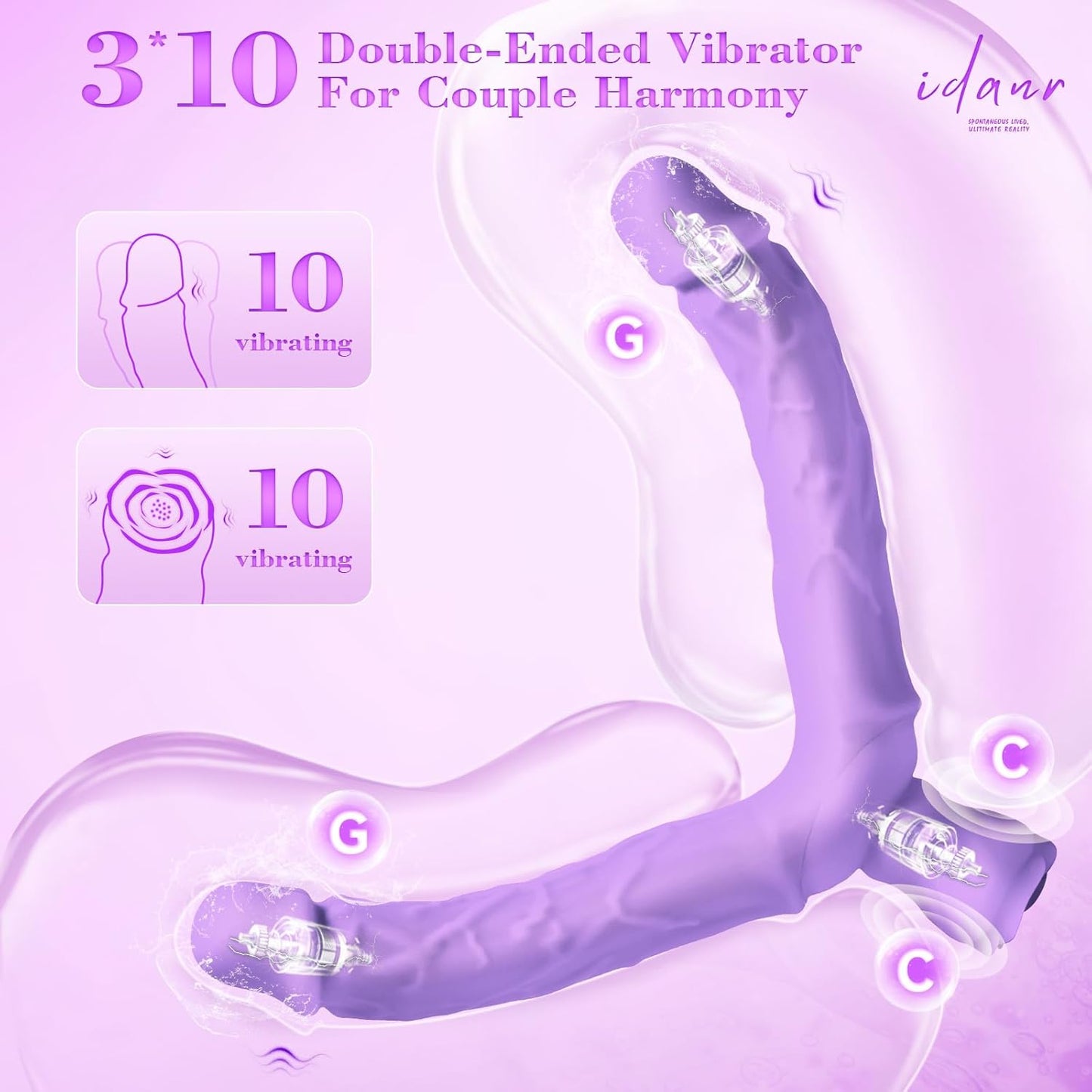 TriTease Double Dildo Vibrator - Vixen | Nova Network