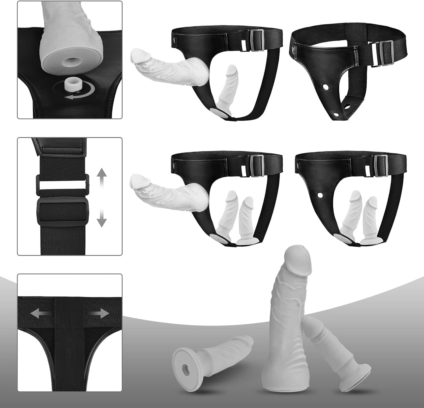 TriVibe Vibrating Strap - On Dildo Set - Vixen | Nova Network