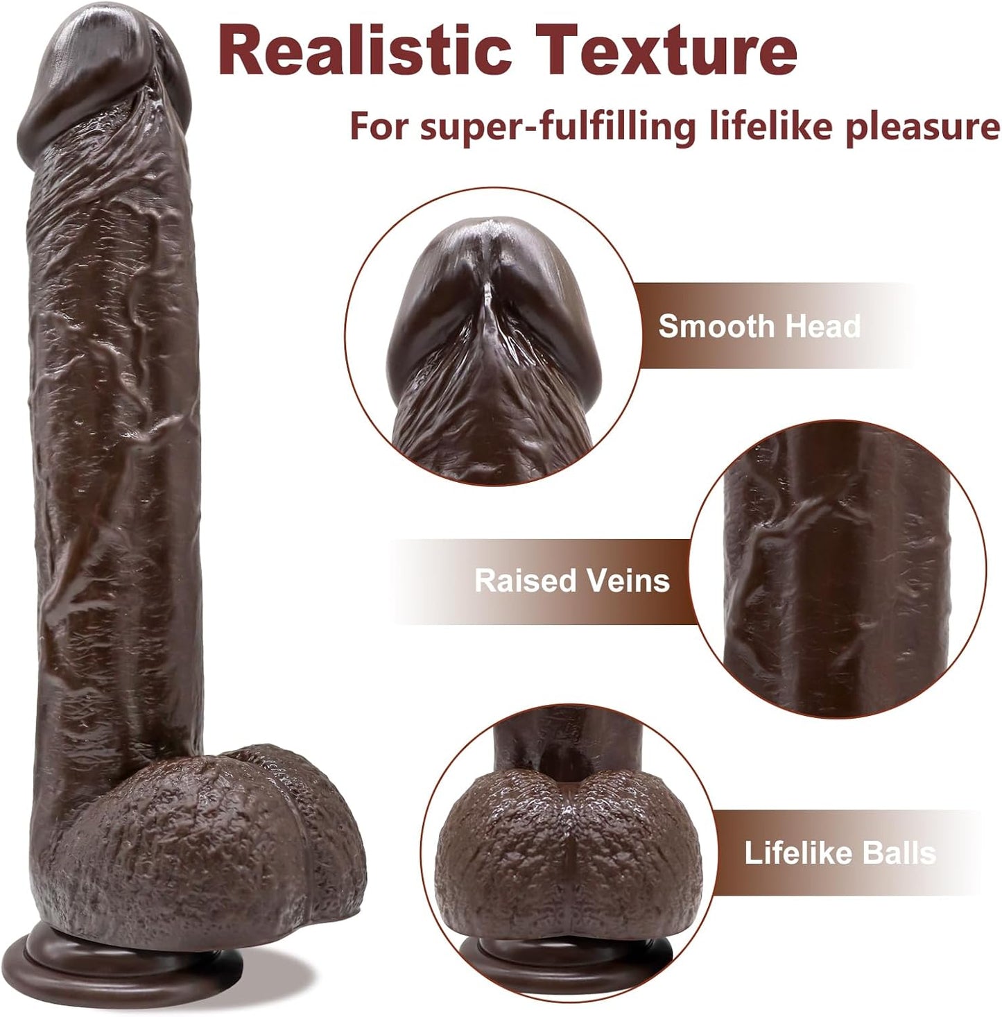 TrueThrust Real Feel Ebony Dildo - Vixen | Nova Network