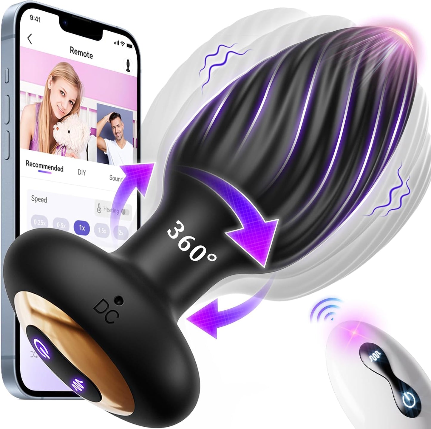 TwirlPro Rotating Prostate Massager Anal Plug - Vixen | Nova Network