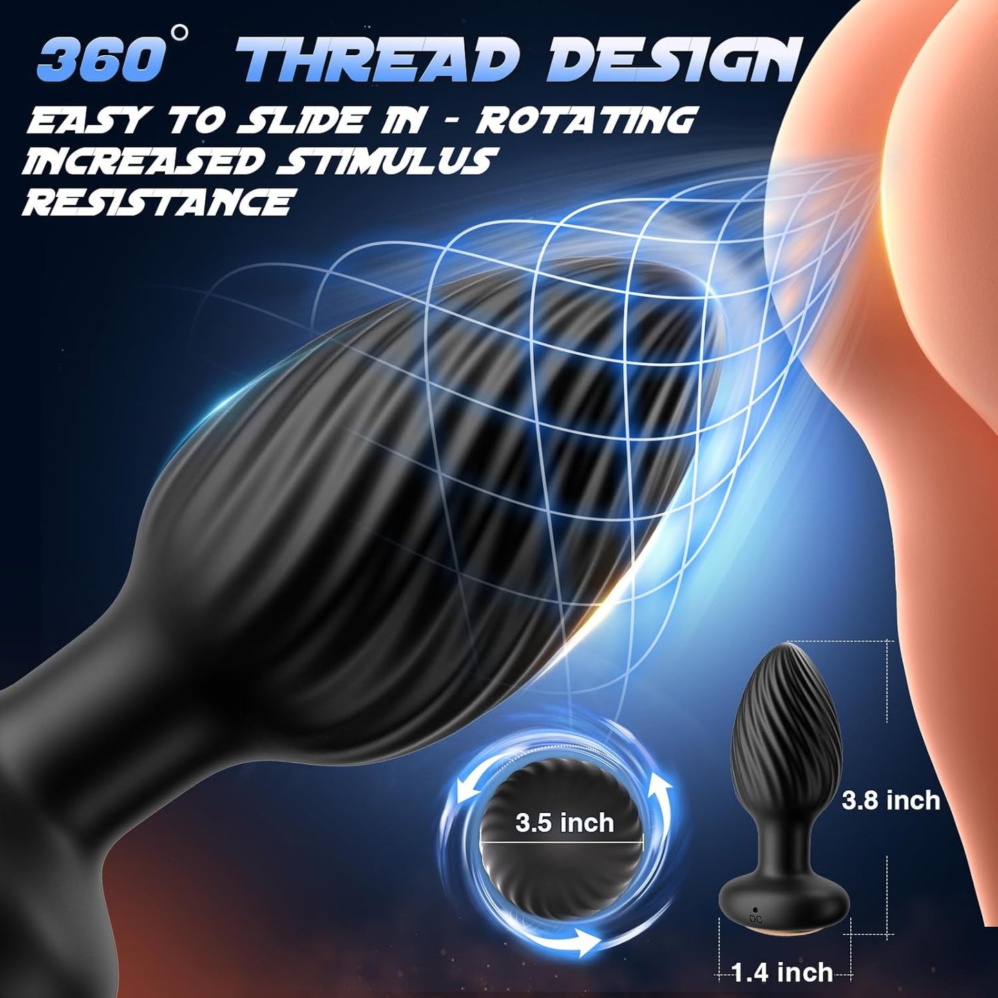 TwirlPro Rotating Prostate Massager Anal Plug - Vixen | Nova Network