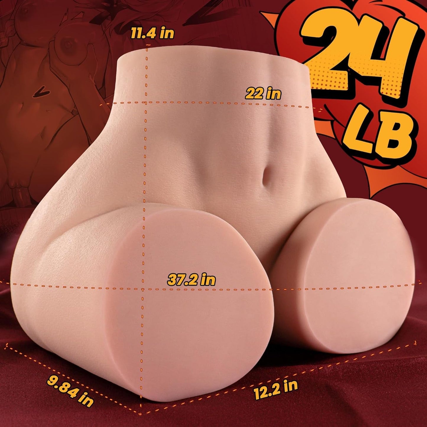 VelaThicc Realistic Big Butt 24 lbs Torso Sex Doll - Vixen | Nova Network