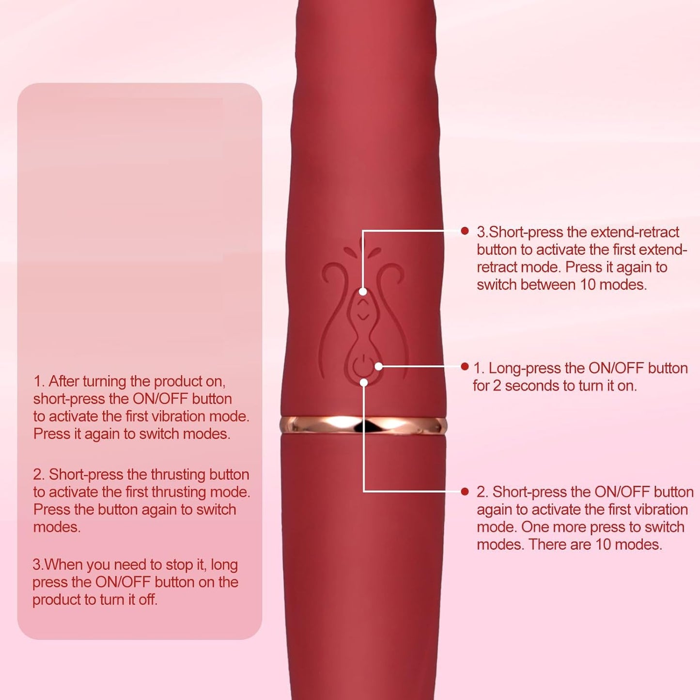 VelvetDuo Double Headed Thrusting Dildo Vibrator - Vixen | Nova Network