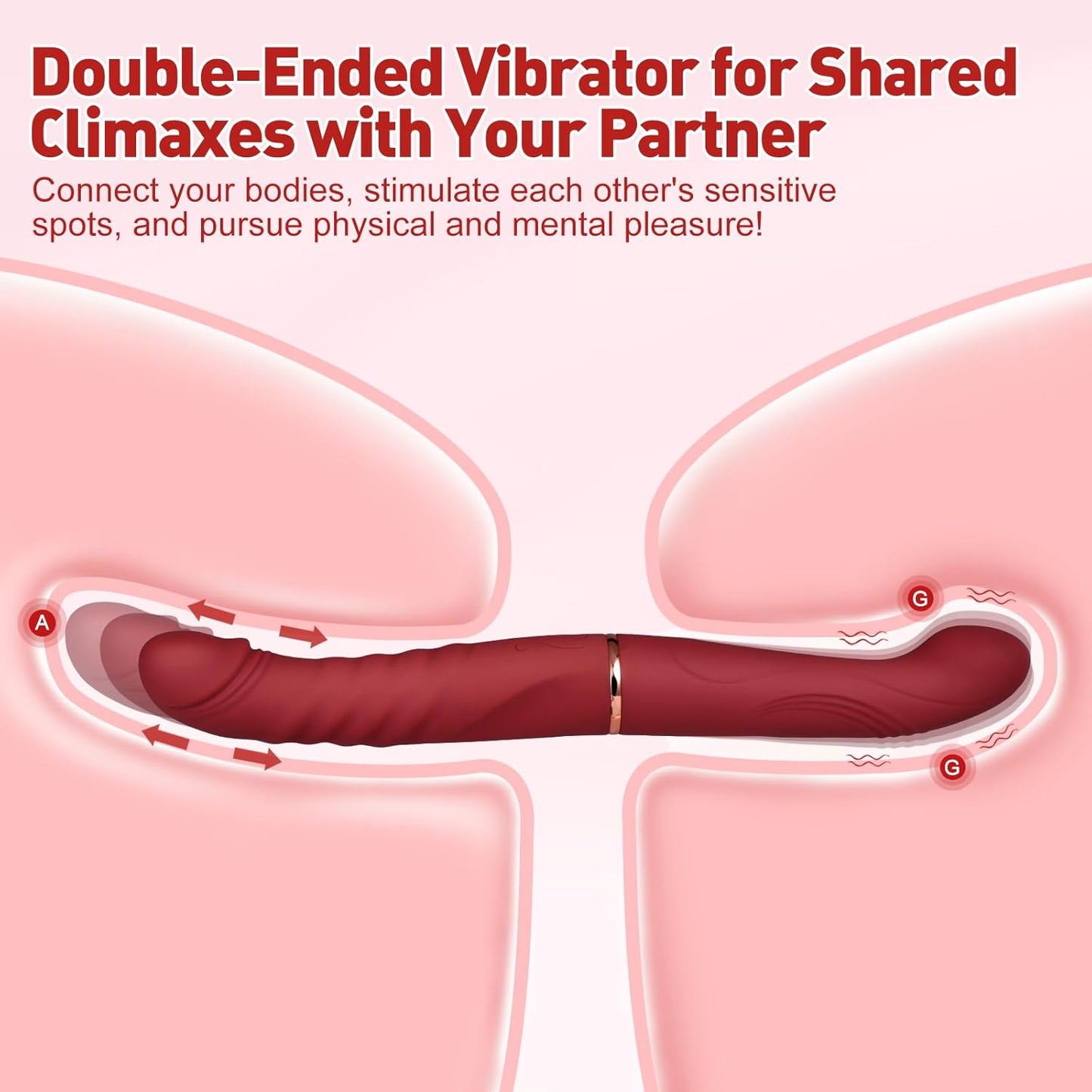VelvetDuo Double Headed Thrusting Dildo Vibrator - Vixen | Nova Network