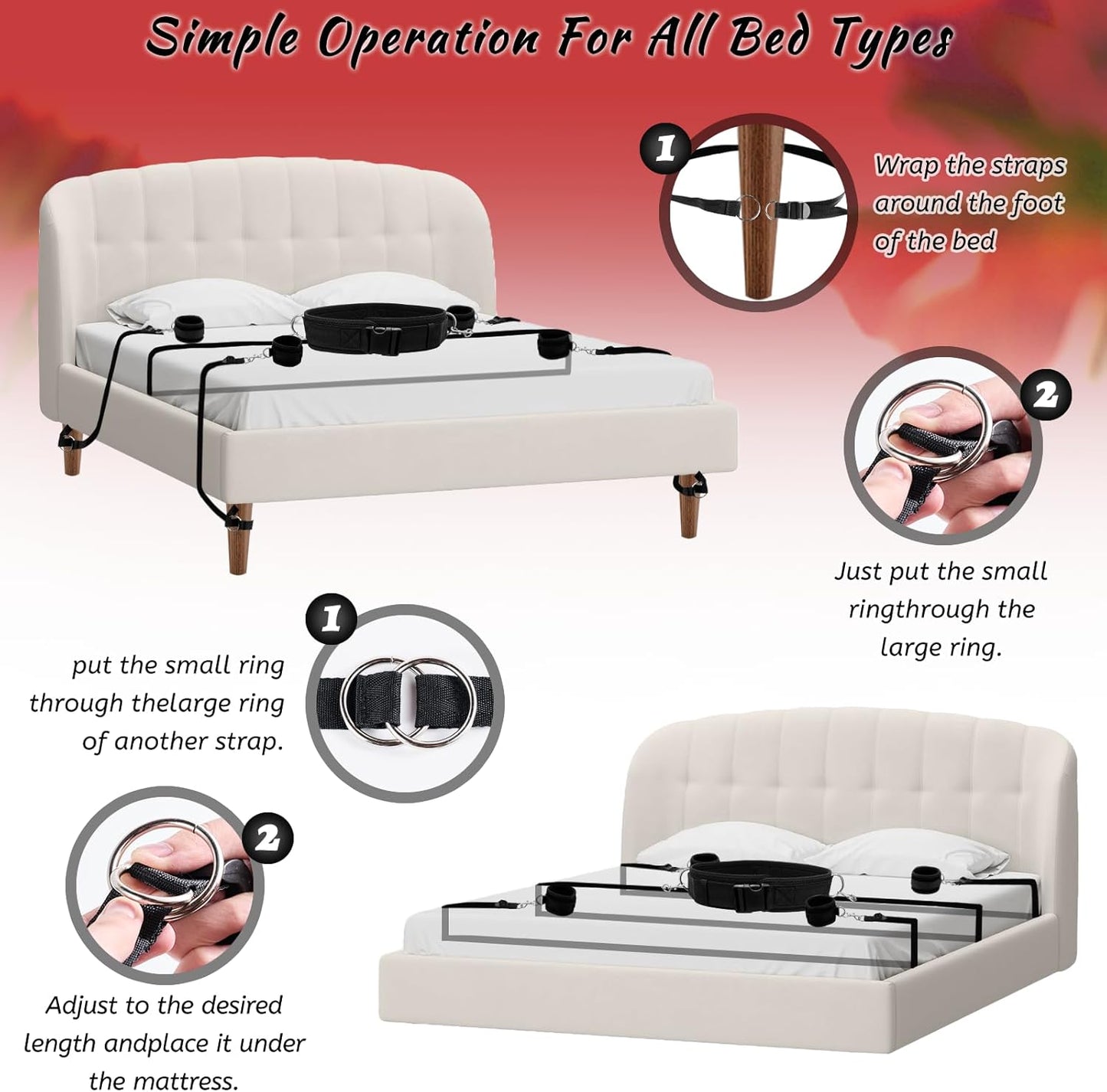VelvetLock 6 - Strap Bed Bondage Set - Vixen | Nova Network