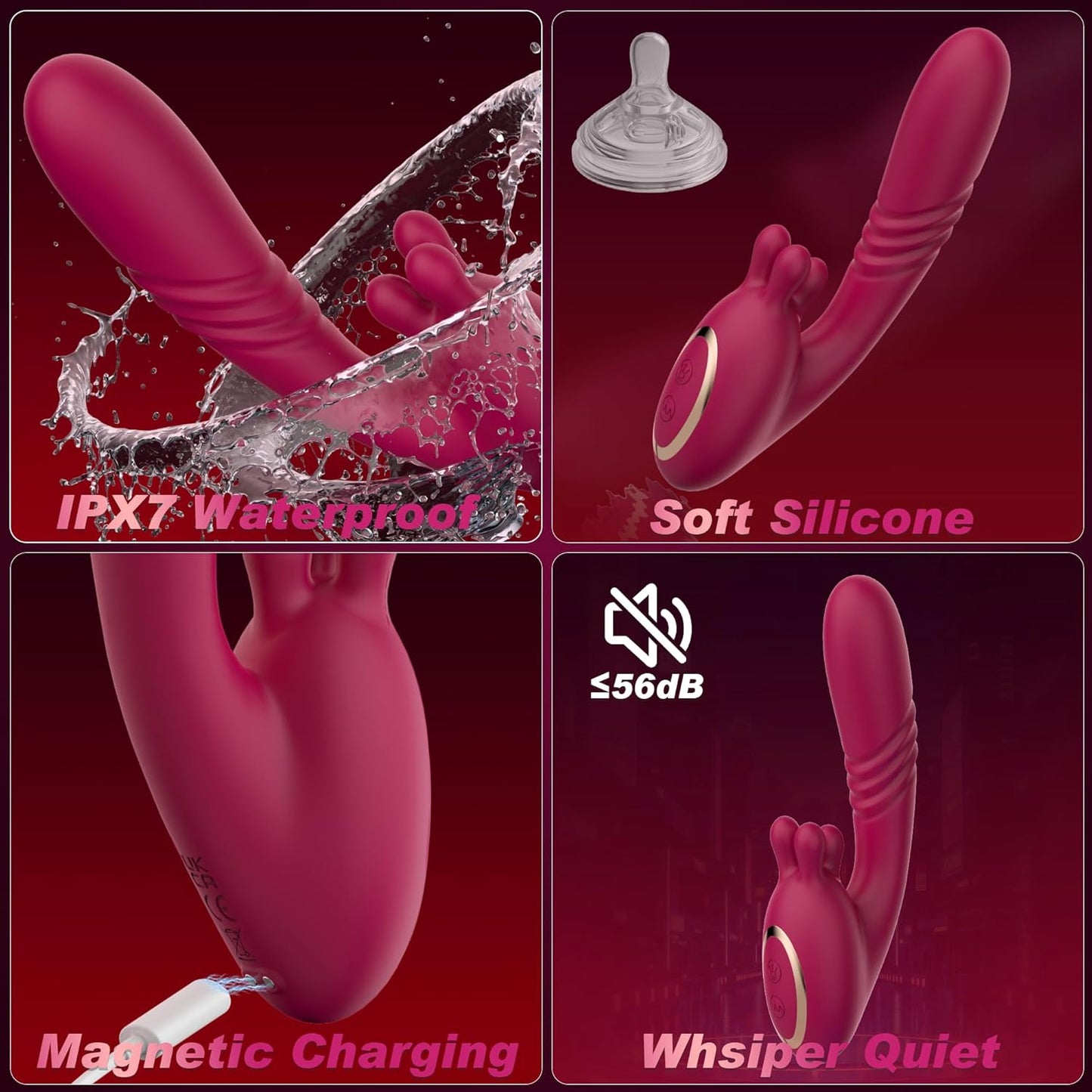 VelvetRush 3 - in - 1 Rose G - Spot & Clit Vibrator - Vixen | Nova Network