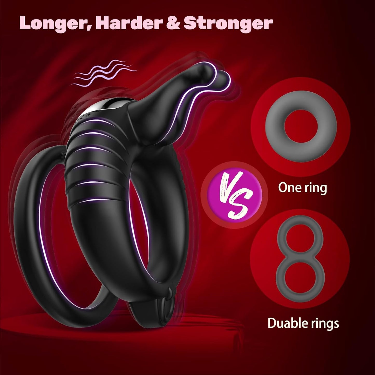 VibeDuo Remote Vibrating Cock Ring - Vixen | Nova Network