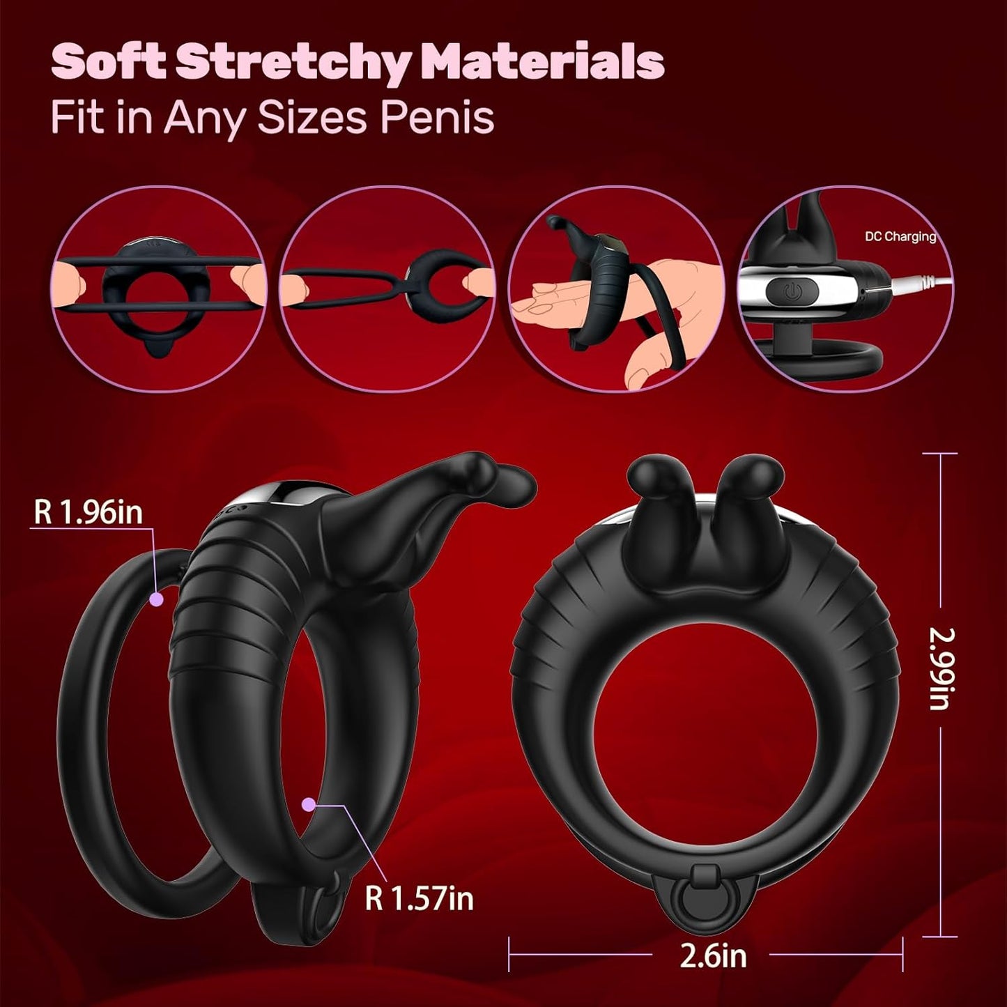 VibeDuo Remote Vibrating Cock Ring - Vixen | Nova Network