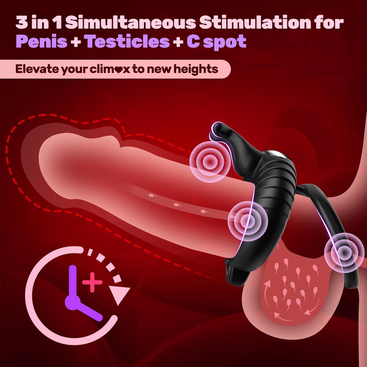 VibeDuo Remote Vibrating Cock Ring - Vixen | Nova Network