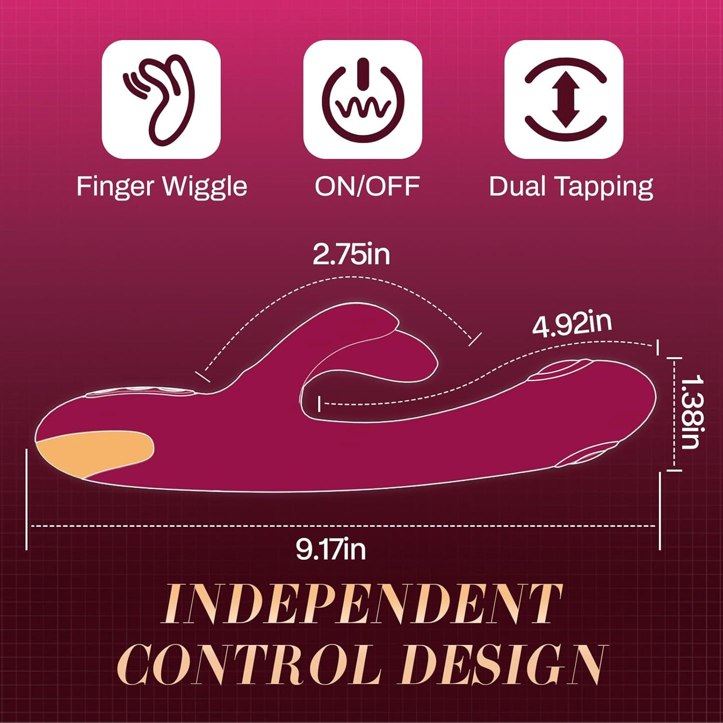 VibeFingers 4 - in - 1 G - Spot Finger Flapping Vibrator - Vixen | Nova Network