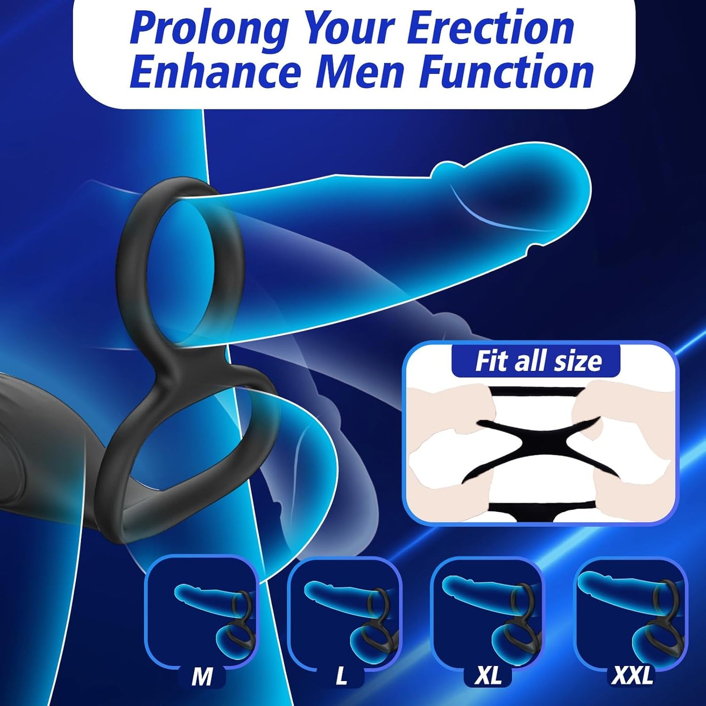 VibeFlex 360° Prostate Massager Cock Ring - Vixen | Nova Network