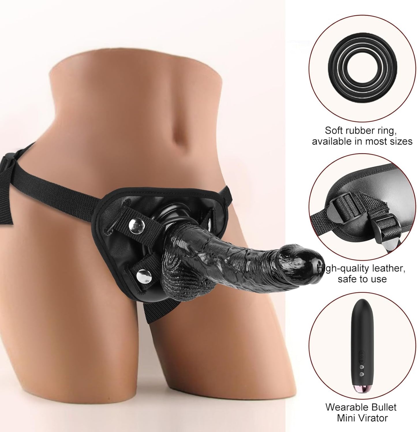 VibeMax Strap - On Dildo with Vibrating Bullet - Vixen | Nova Network