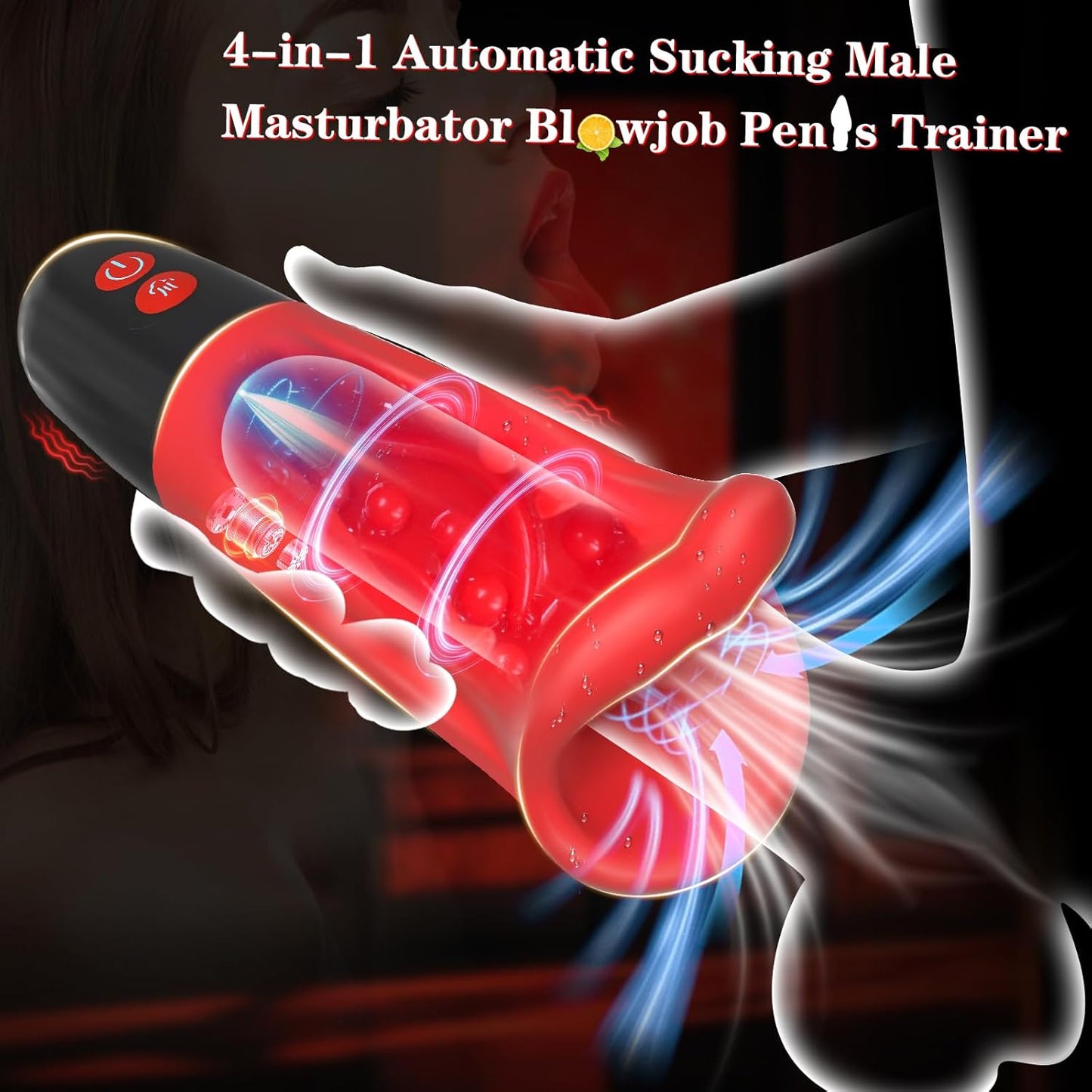 VibeQuad 4 - in - 1 Suction & Vibration Male Stroker - Vixen | Nova Network