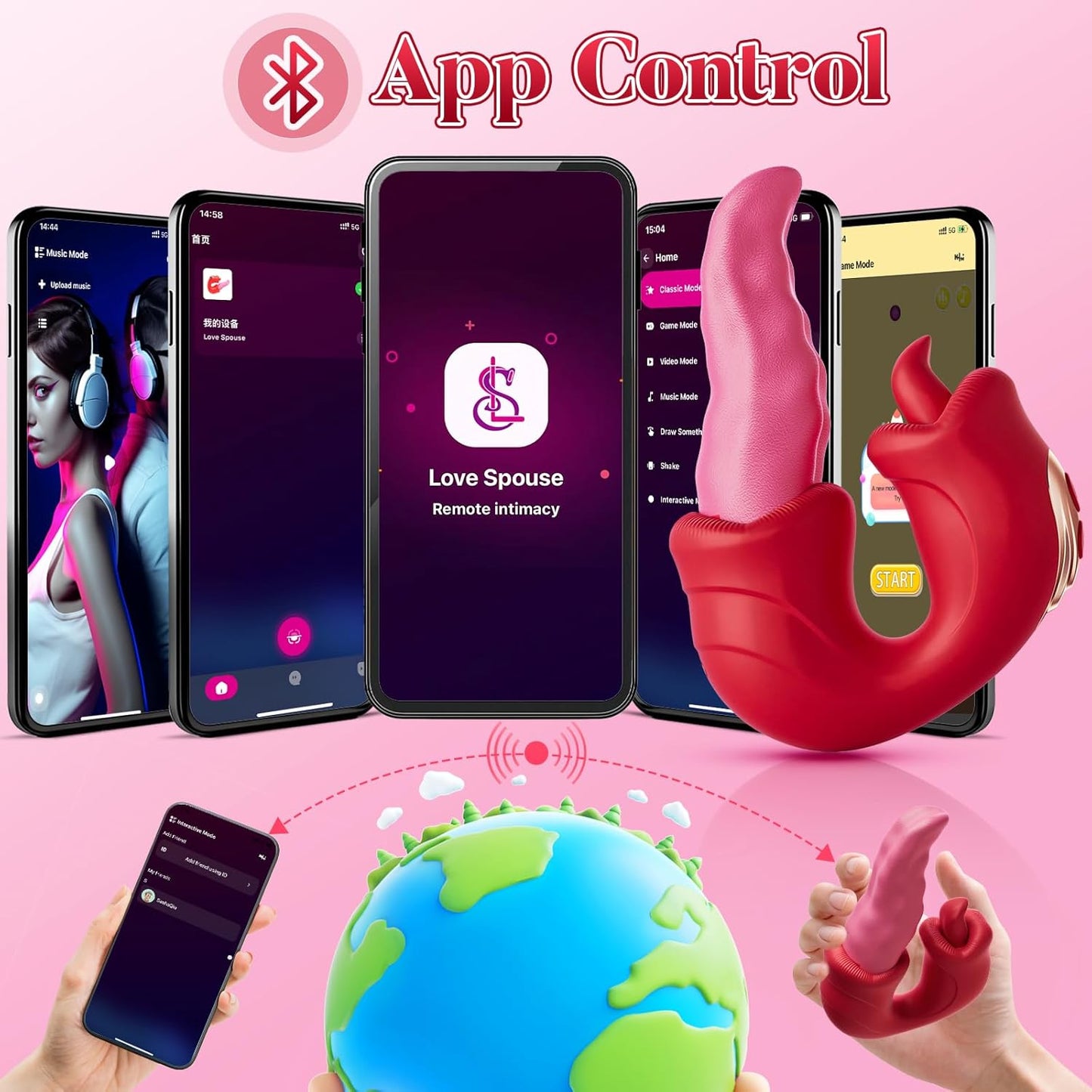 VibeWhip 4 - in - 1 Tongue Slap & Thrust Vibe - Vixen | Nova Network