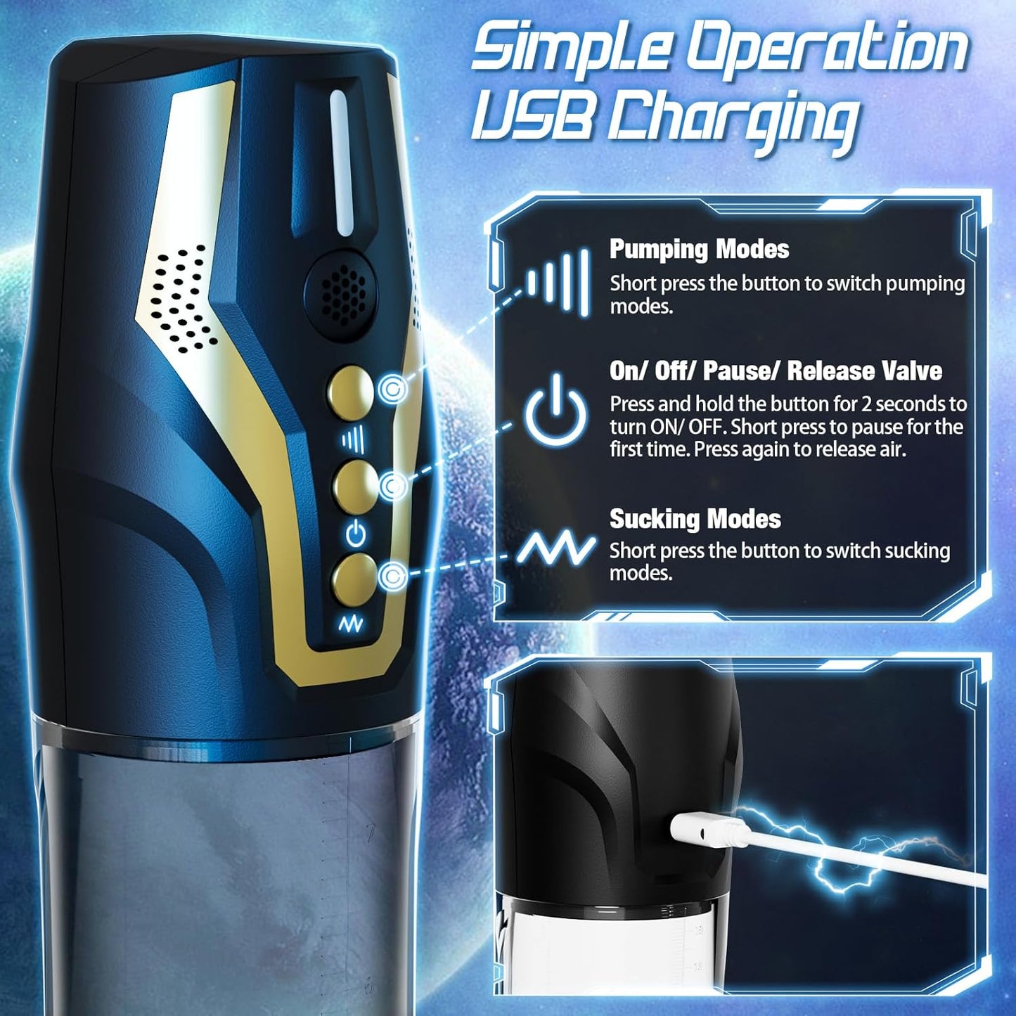 VocalPump 4X Smart Penis Pump Stroker - Vixen | Nova Network