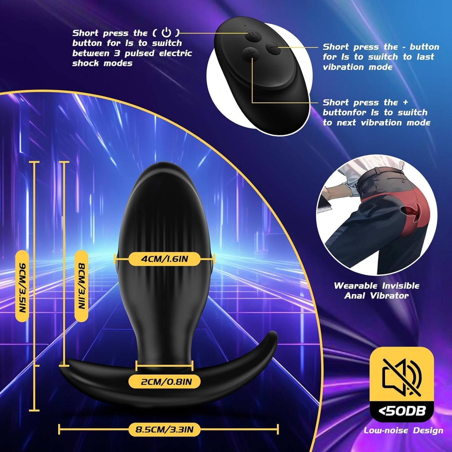 VoltSpire Triple - Stim Electro - Shock Anal Plug - Vixen | Nova Network