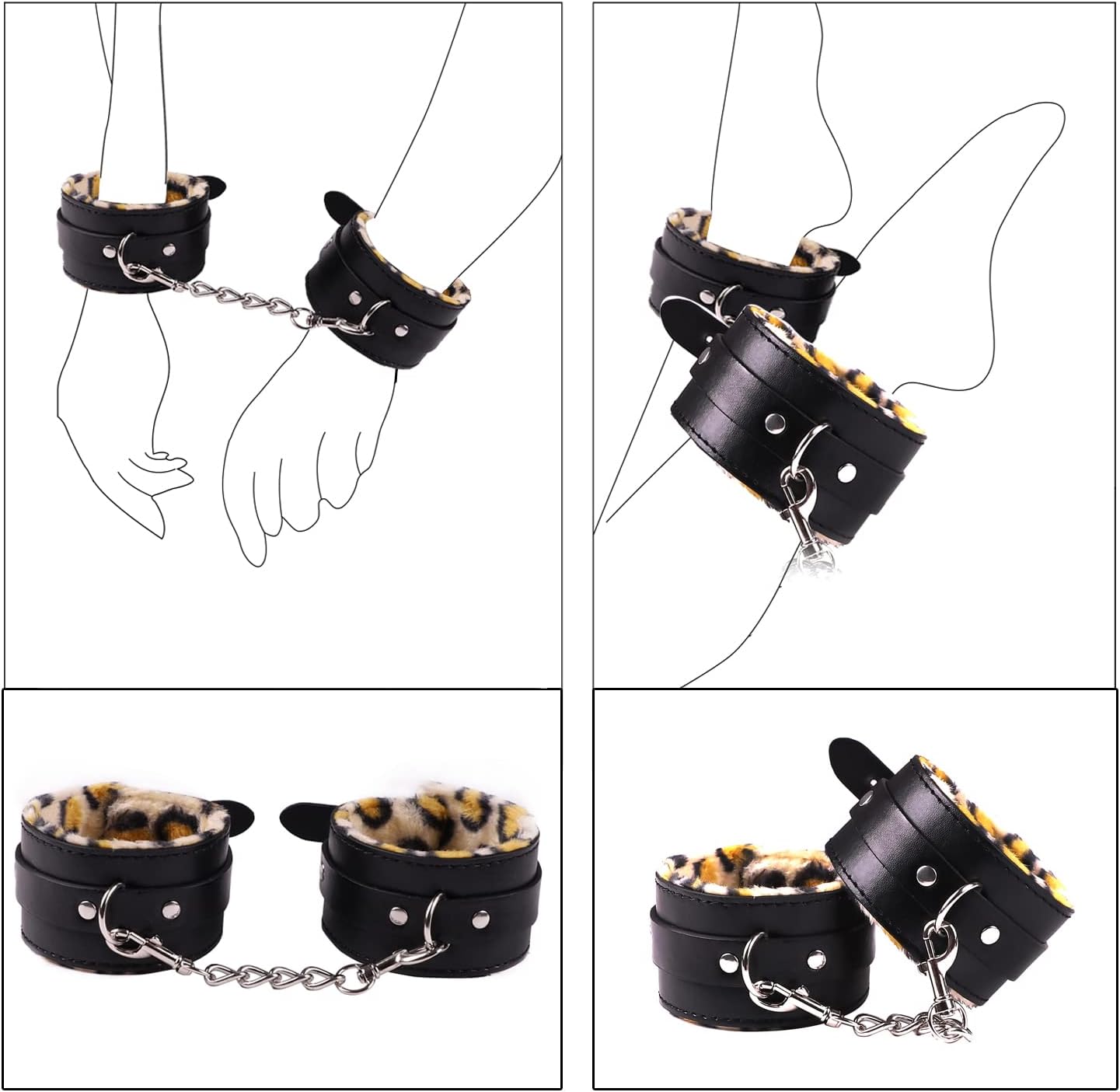 WildLuxe 30 - Piece Leopard BDSM Set - Vixen | Nova Network