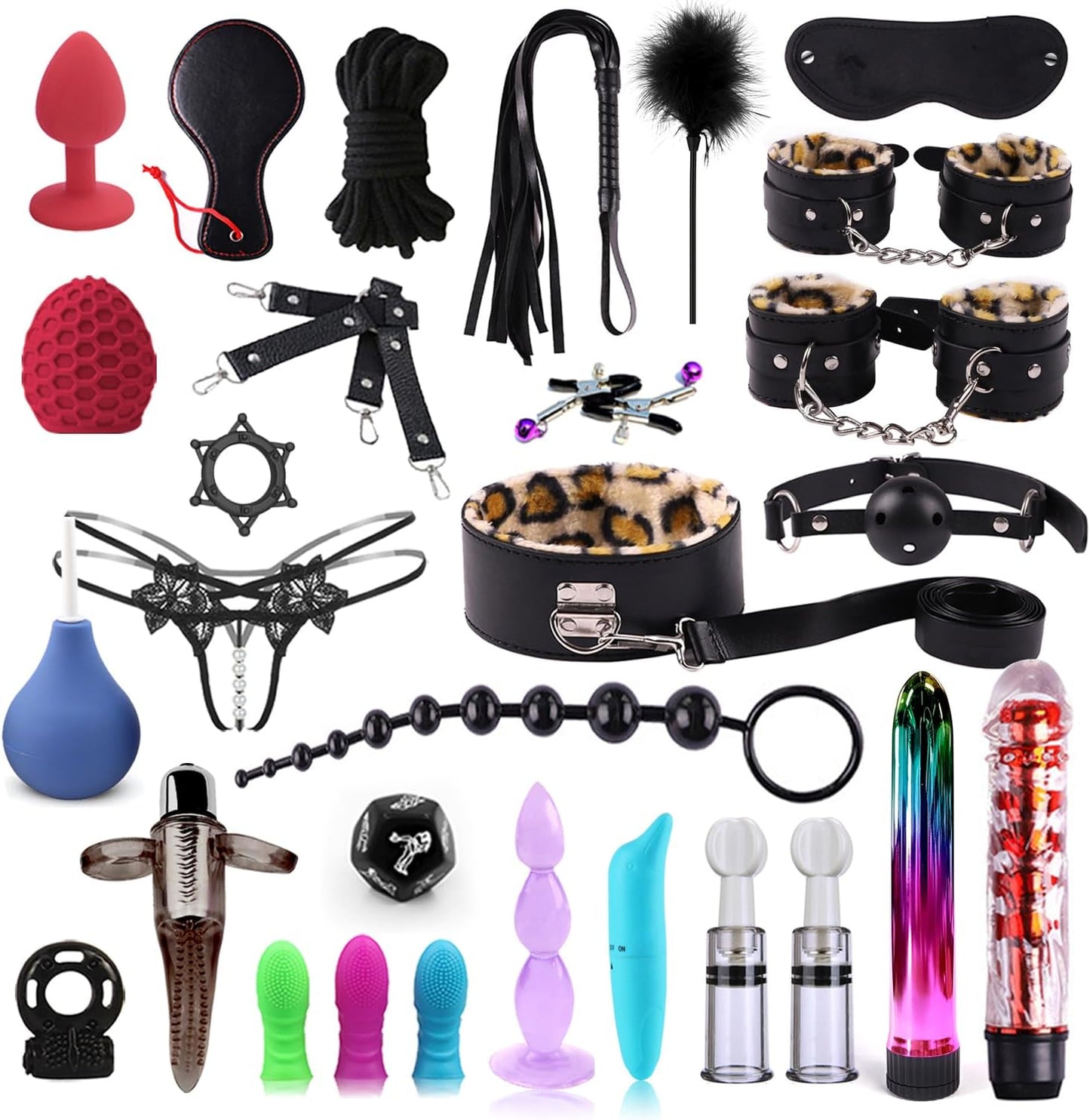 WildLuxe 30 - Piece Leopard BDSM Set - Vixen | Nova Network