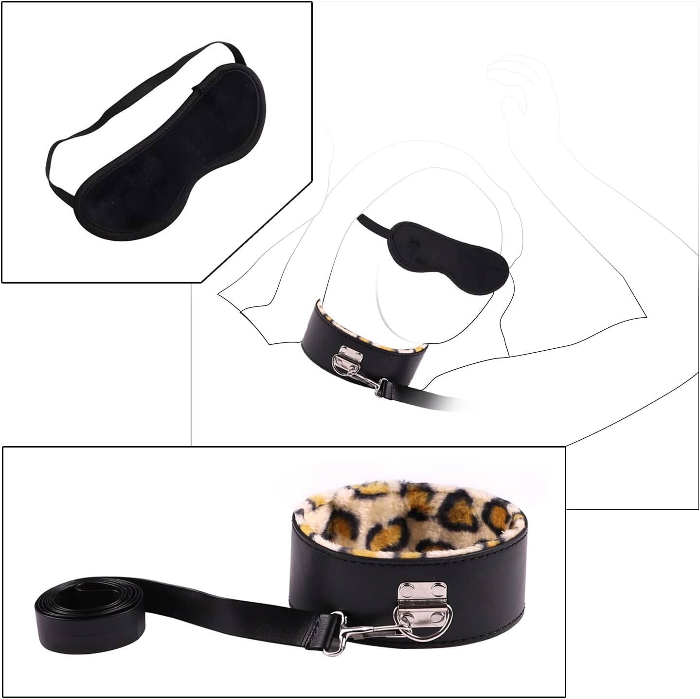 WildLuxe 30 - Piece Leopard BDSM Set - Vixen | Nova Network