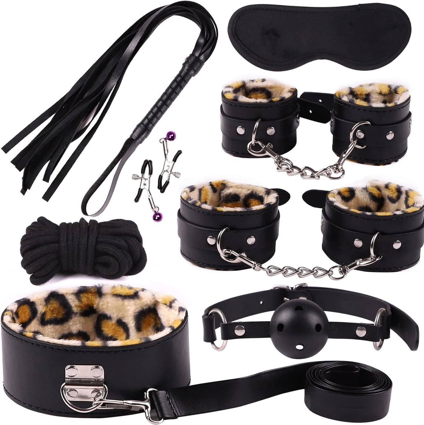 WildLuxe 30 - Piece Leopard BDSM Set - Vixen | Nova Network