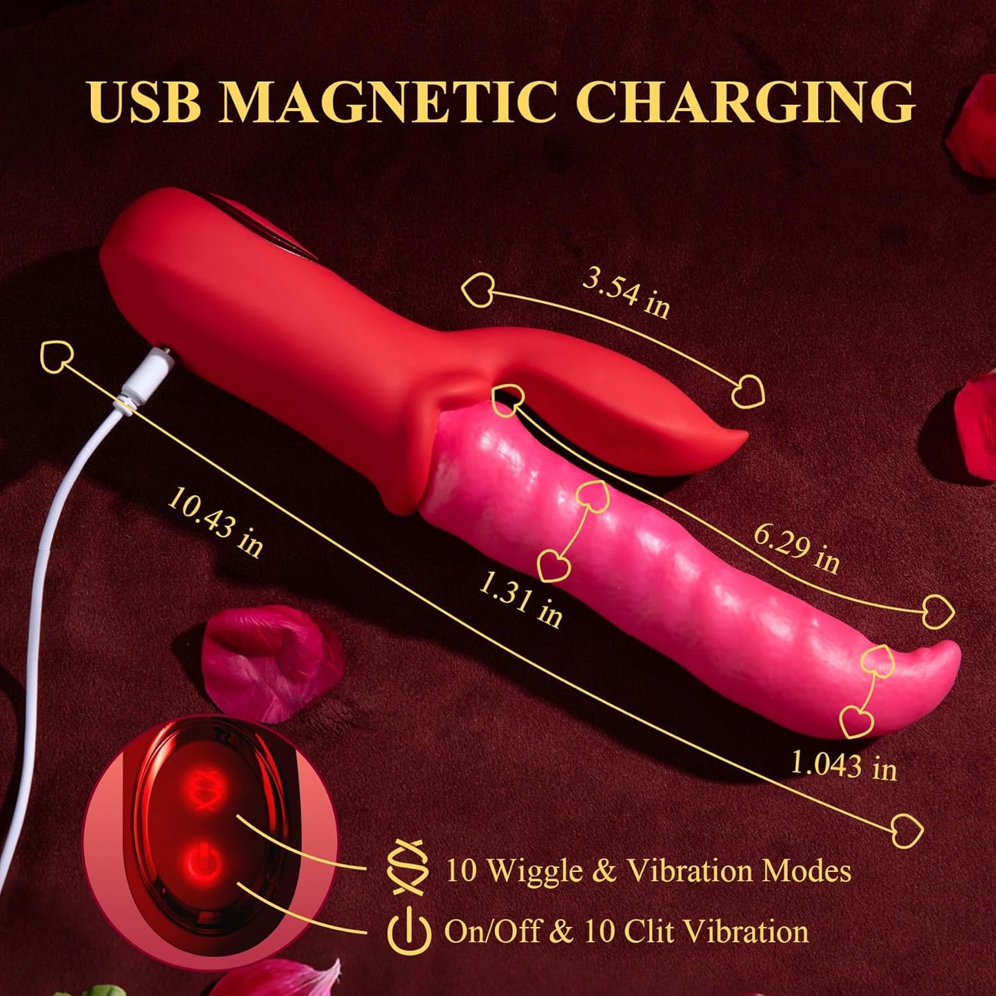 WriggleMate Tongue Vibrator with Dual Motors - Vixen | Nova Network