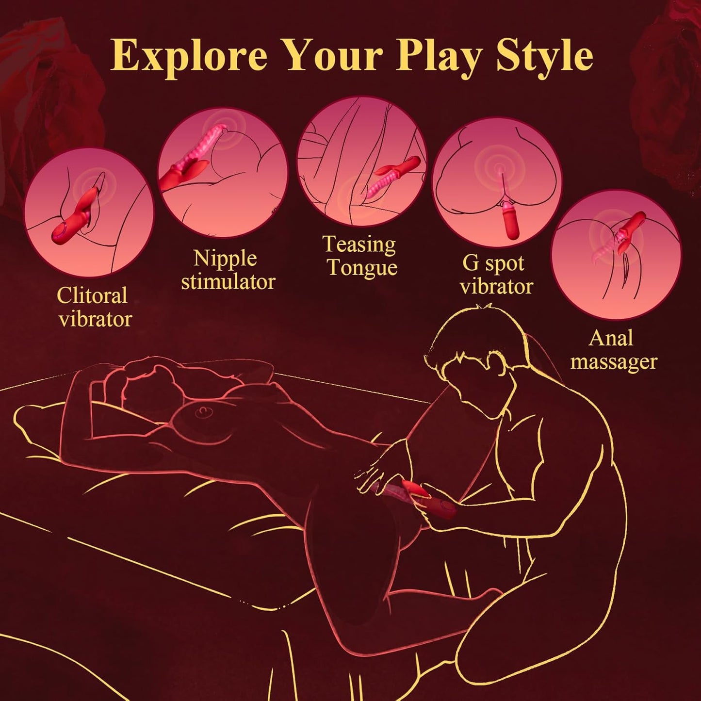 WriggleMate Tongue Vibrator with Dual Motors - Vixen | Nova Network