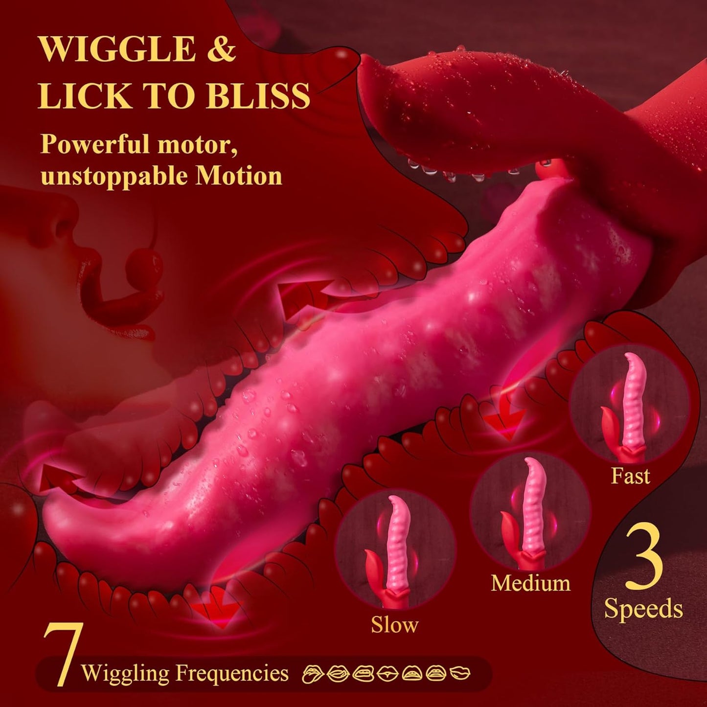 WriggleMate Tongue Vibrator with Dual Motors - Vixen | Nova Network