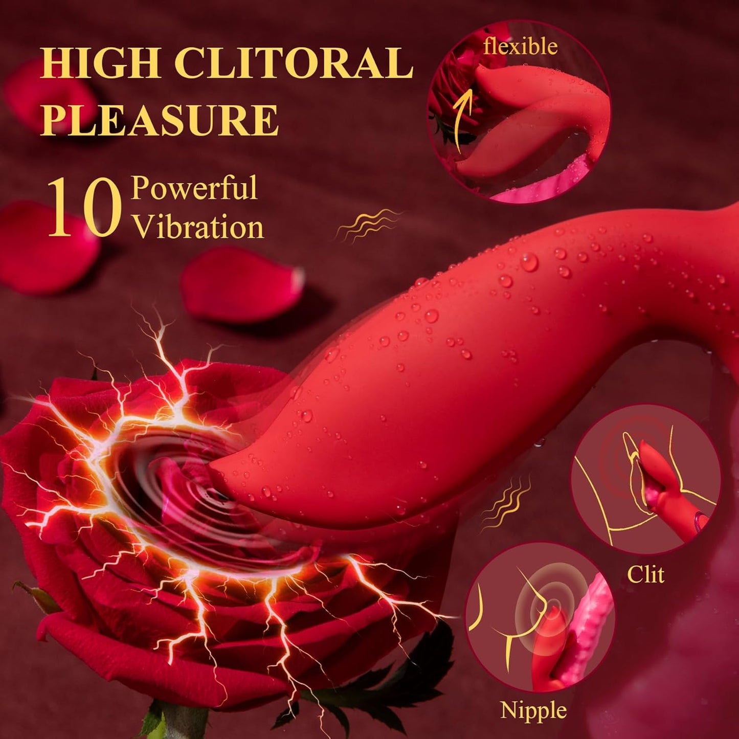 WriggleMate Tongue Vibrator with Dual Motors - Vixen | Nova Network