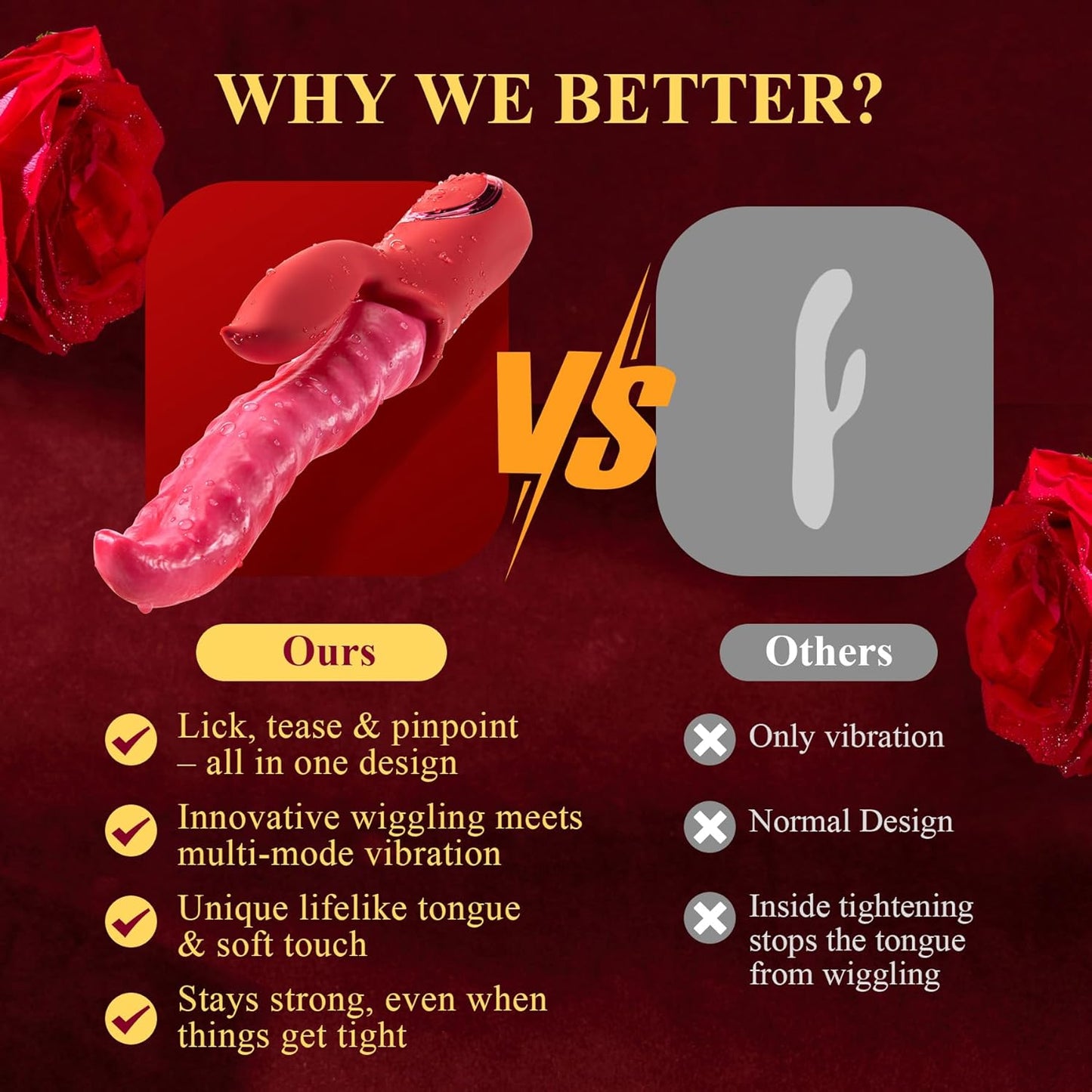 WriggleMate Tongue Vibrator with Dual Motors - Vixen | Nova Network