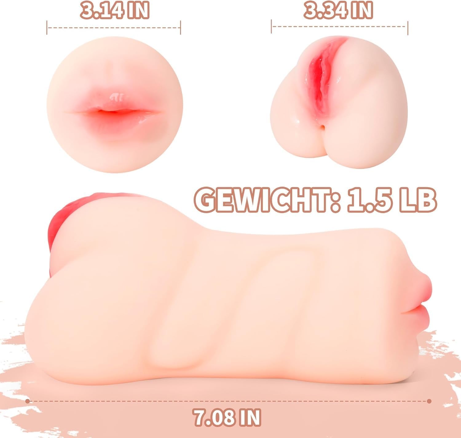 TactileRush 3-in-1 Male Stroker Pocket Pussy