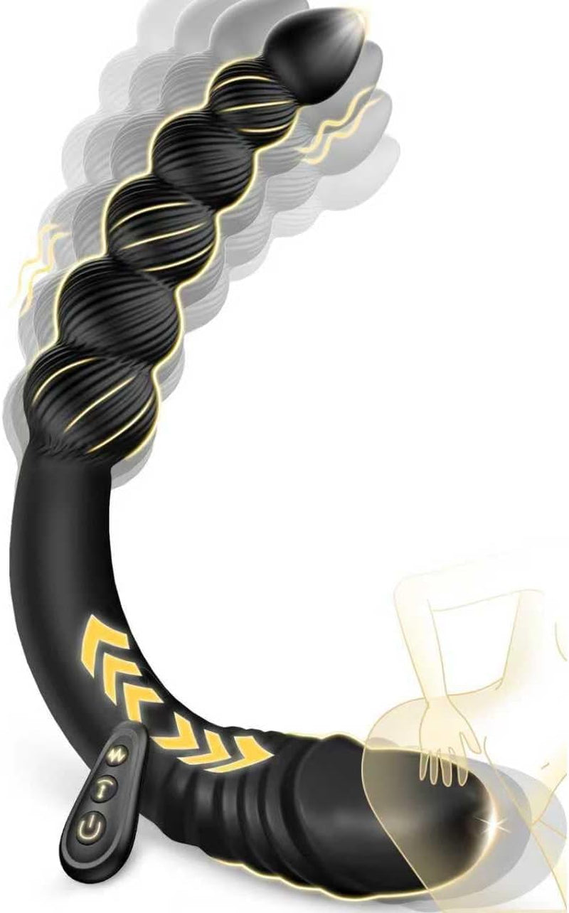 TwinCurve Dual-Ended Pleasure Beads Thrusting Dildo