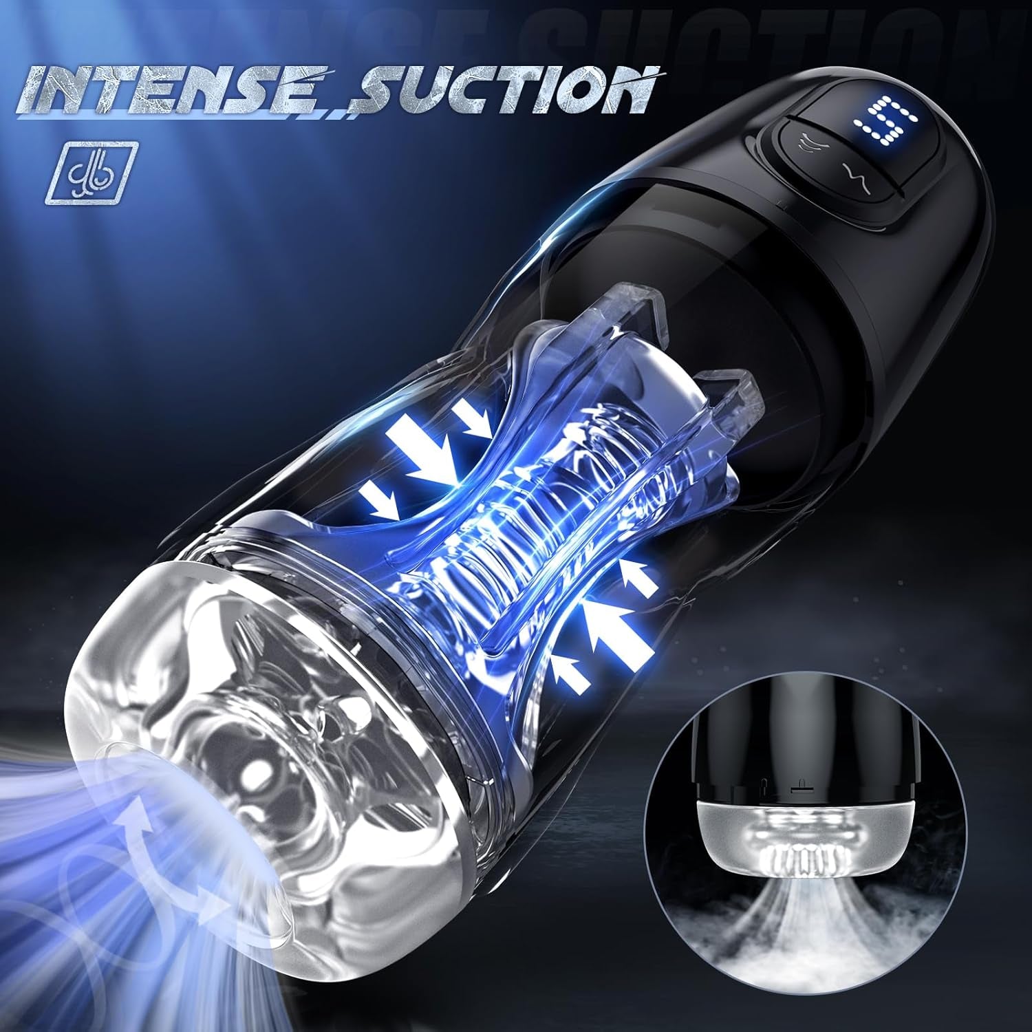 MidnightPhantom App-Control Male Masturbator | Suction & Vibration