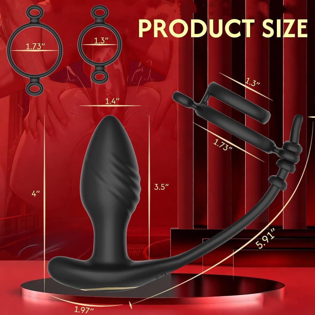 VortexKing Rotating Prostate Massager Cock Ring App + Remote | 9 Modes