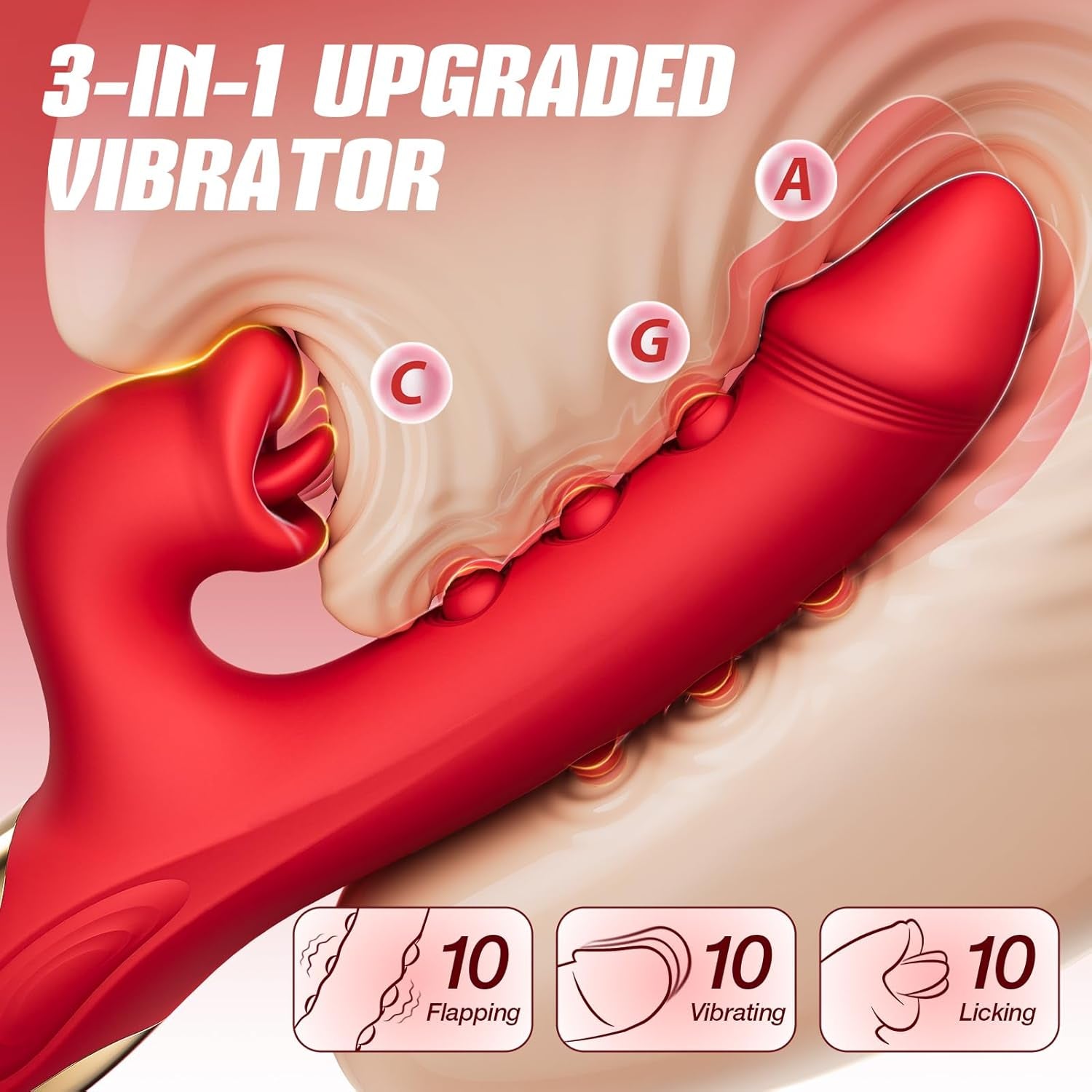 SensaFlap App Controlled Flapping & 10 Licking Rabbit Vibrator