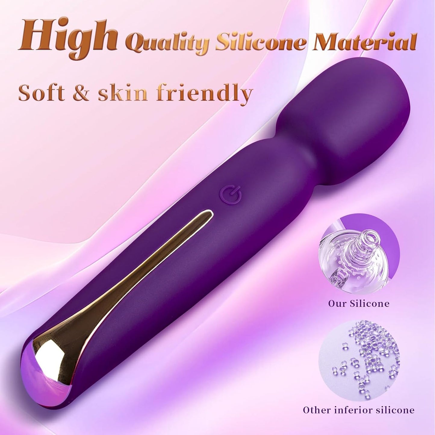 SilentCrown 4-in-1 Wand Vibrator Kit | 3 Attachments